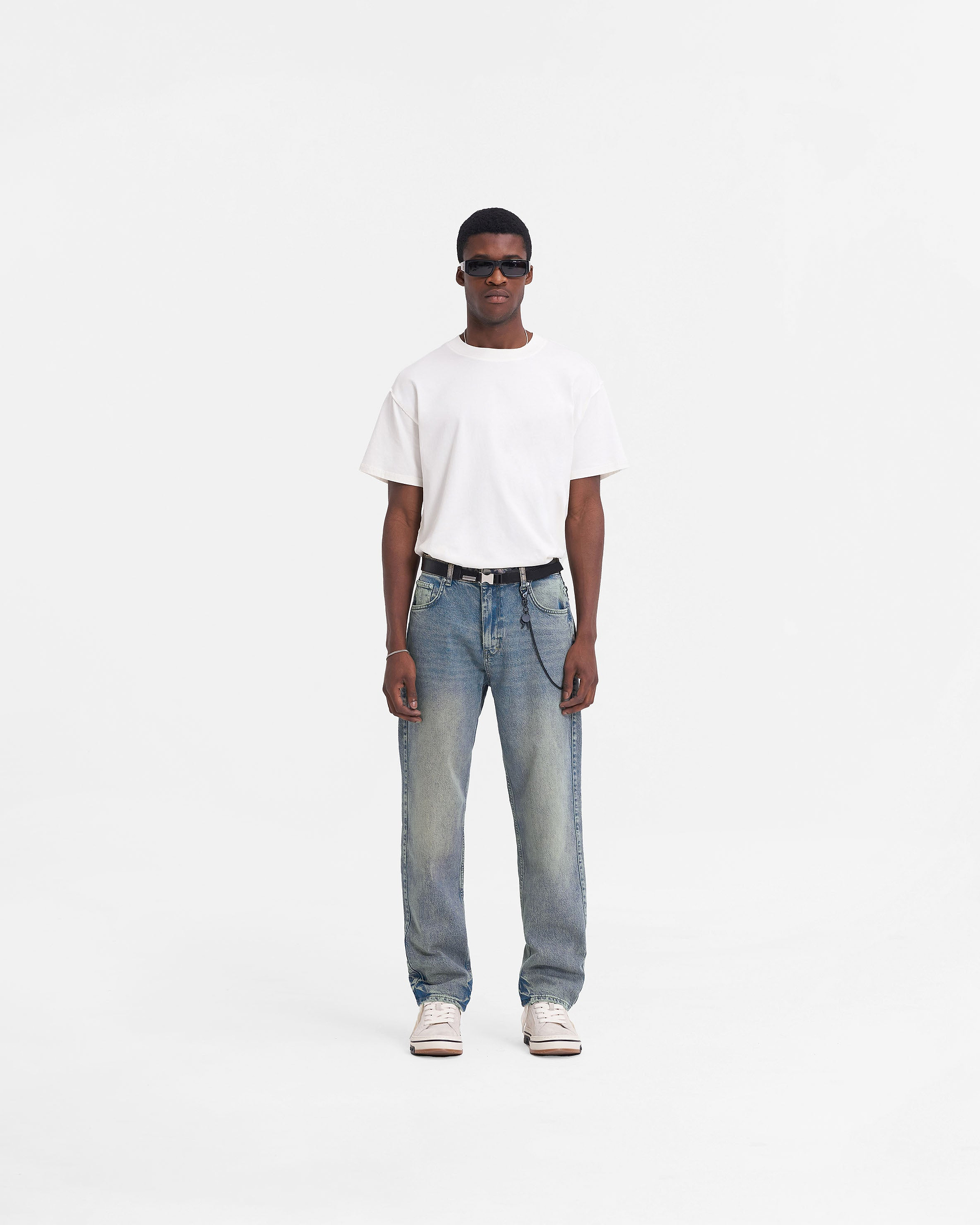 R2 Straight Leg Denim - Blau Creme