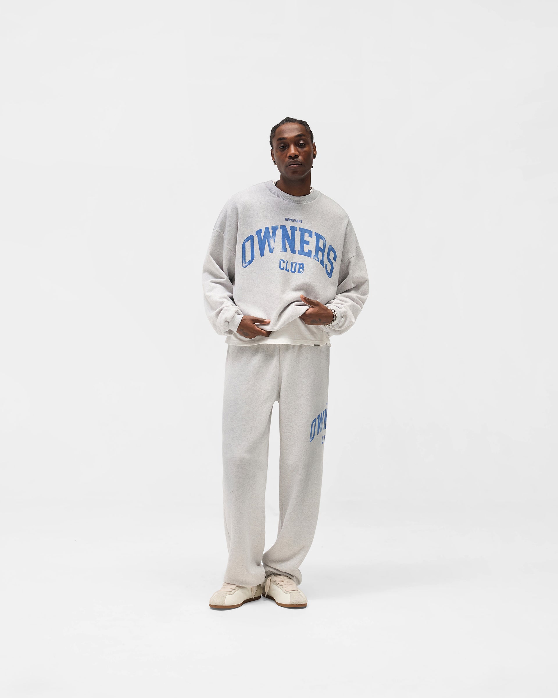 Represent Owners Club Sweater - Sprayed Ice Grey Marl