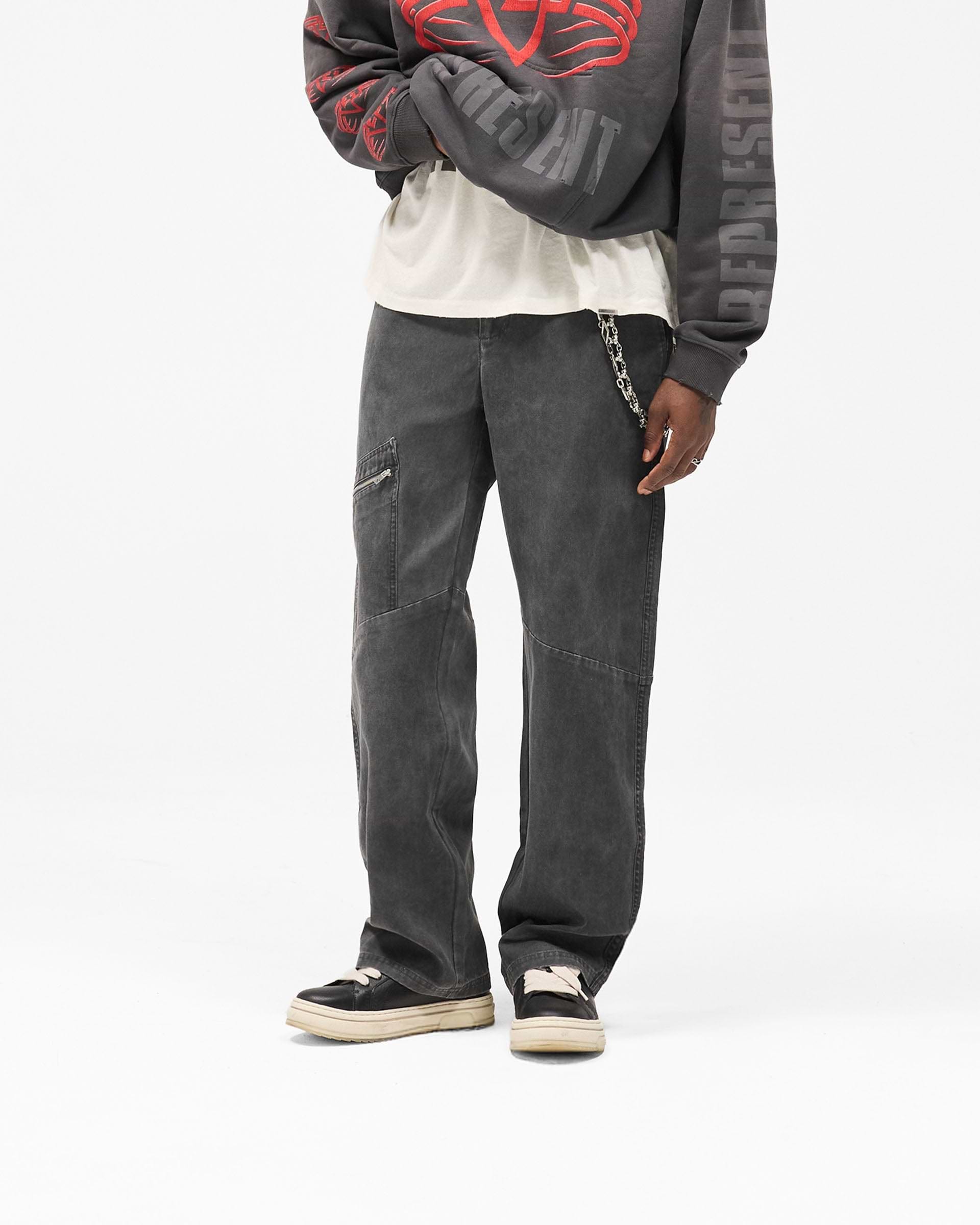 Cotton Workwear Pant - Washed Black
