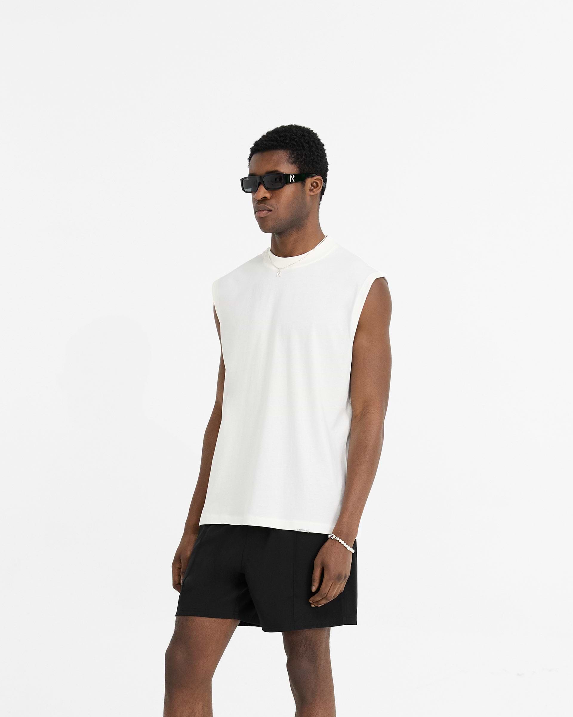 Initial Boxy Tank - Blanco Mate