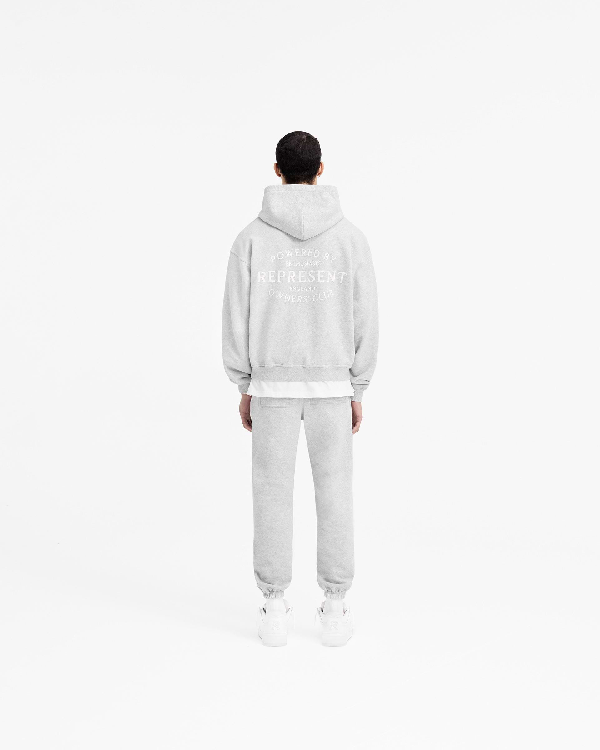 Sweat à capuche zippé Represent Owners Club Stamp - Gris cendré