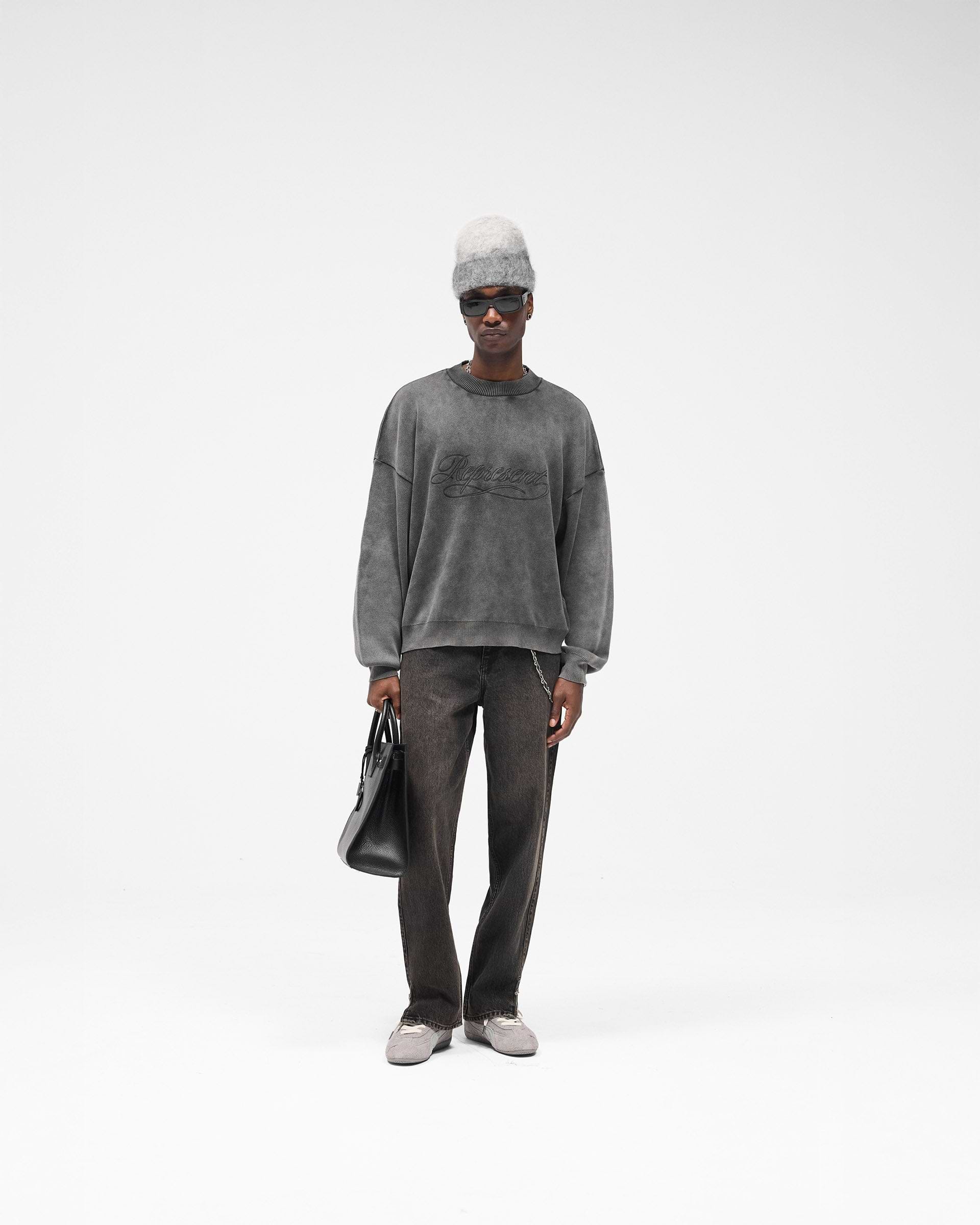 Stamped Sweater - Vintage Grey