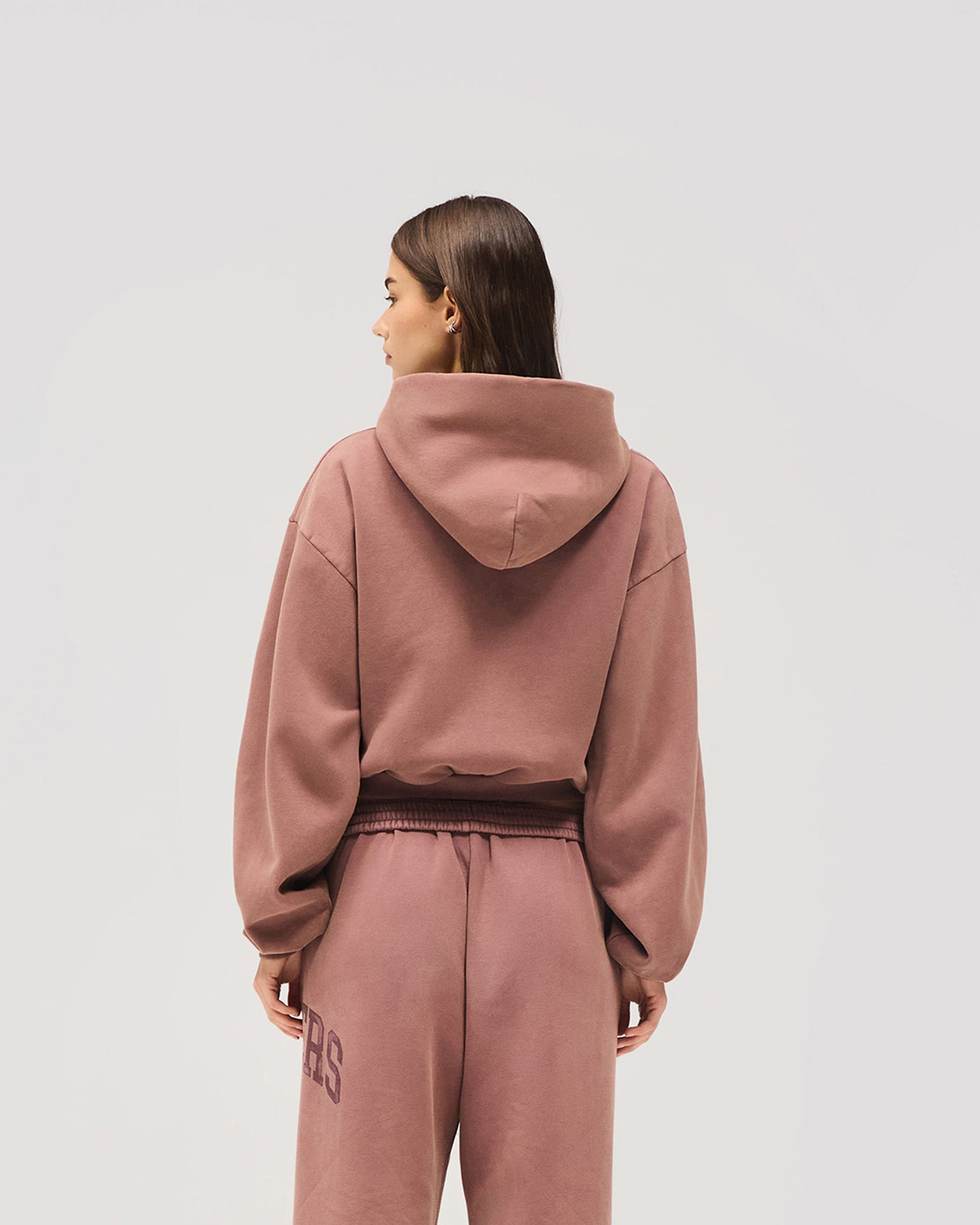 Represent Owners Club Zip Through Hoodie - Smoked Rose