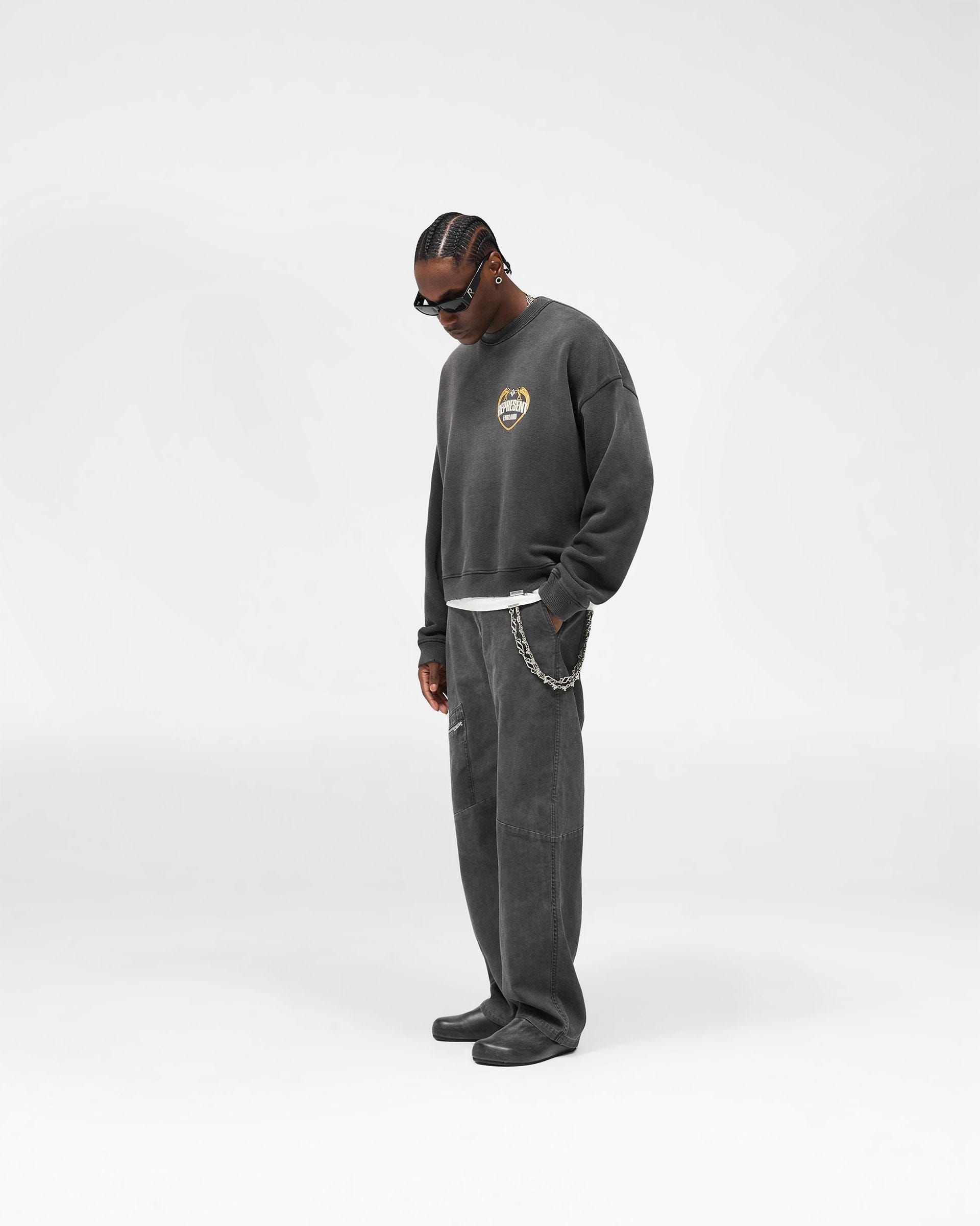Angel Border Sweater - Stained Black