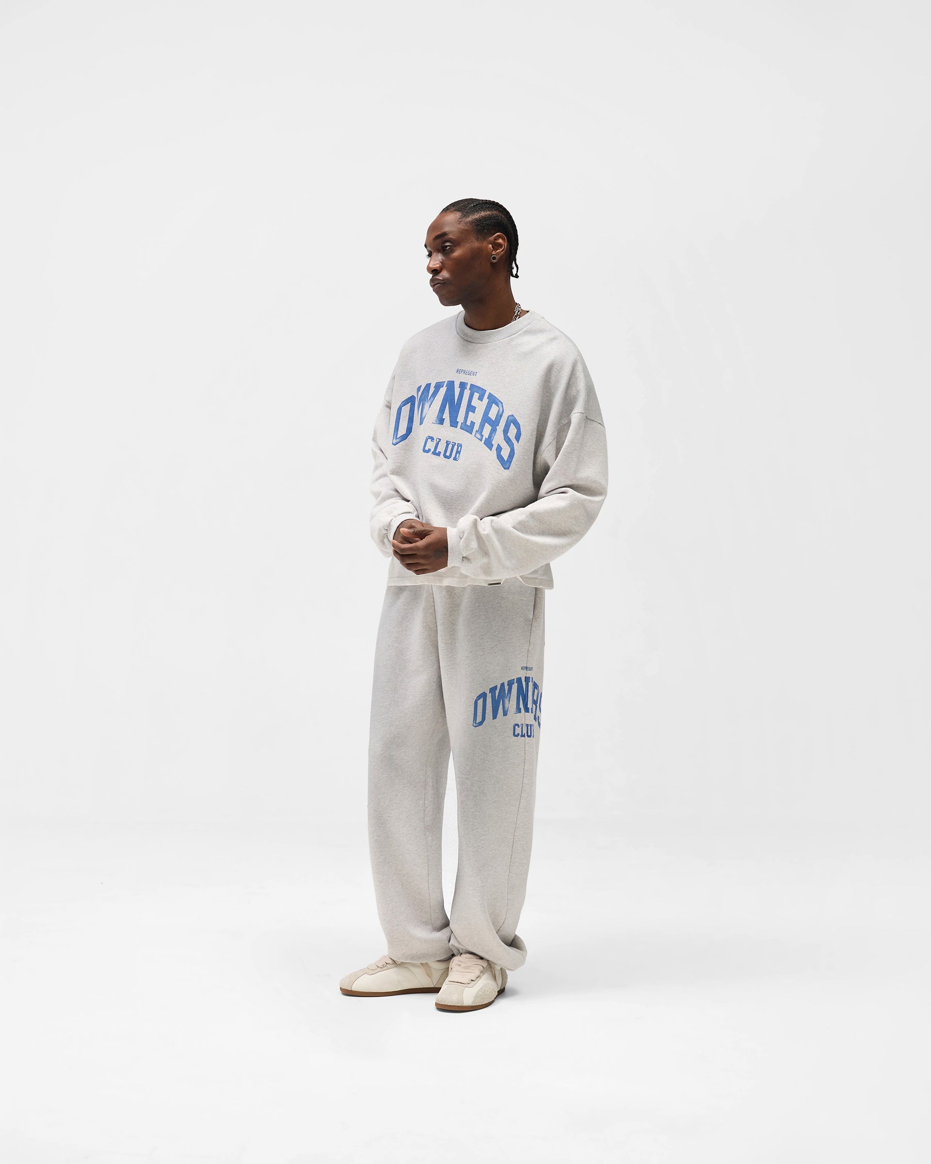 Represent Owners Club Sweater - Sprayed Ice Grey Marl