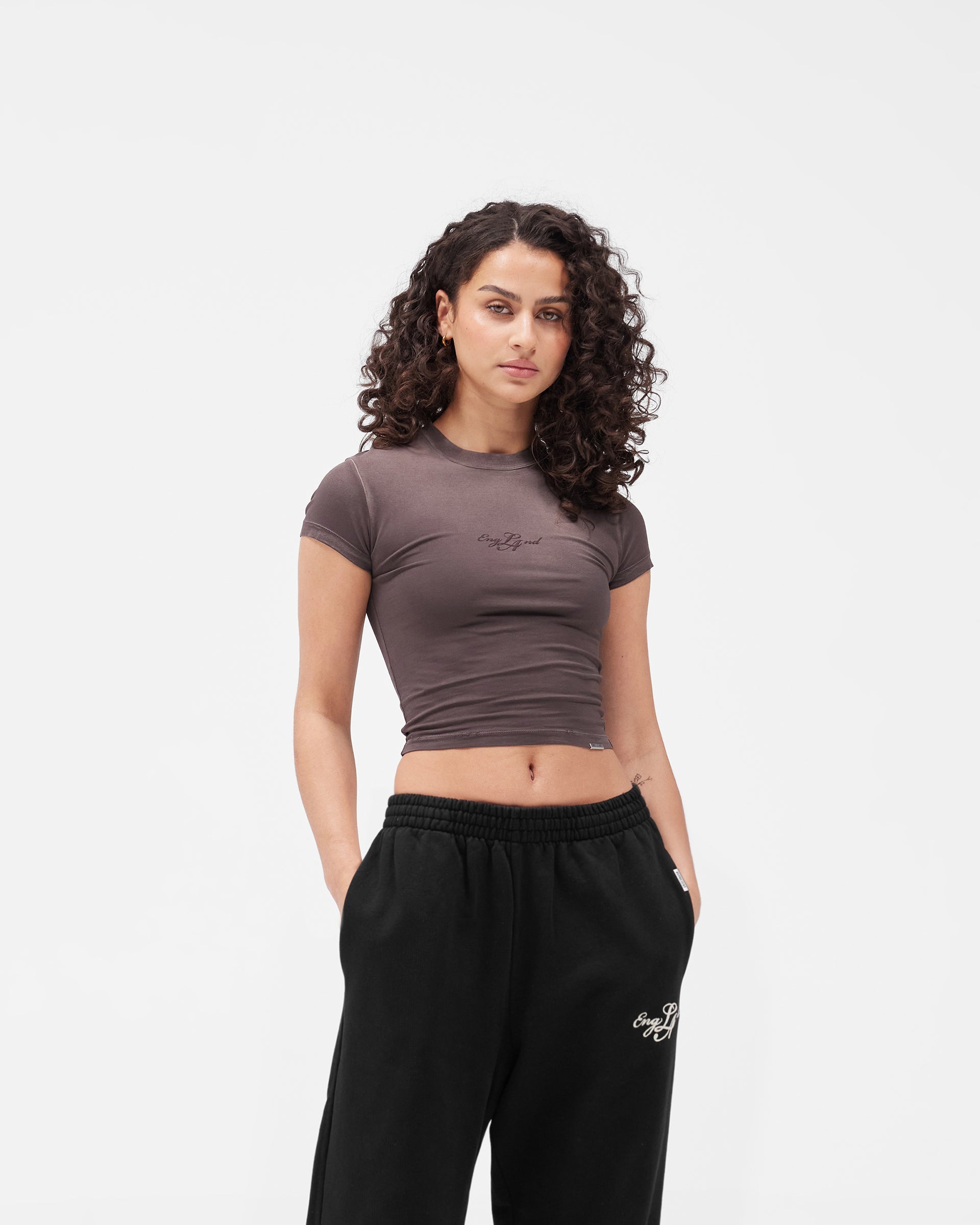EngLAnd Baby Tee - Washed Brown