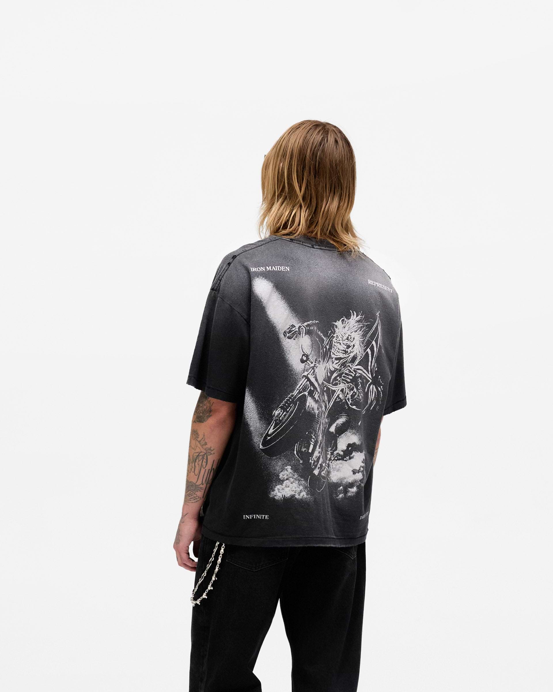 Represent X Iron Maiden Infinite Dreams T-Shirt - Aged Black