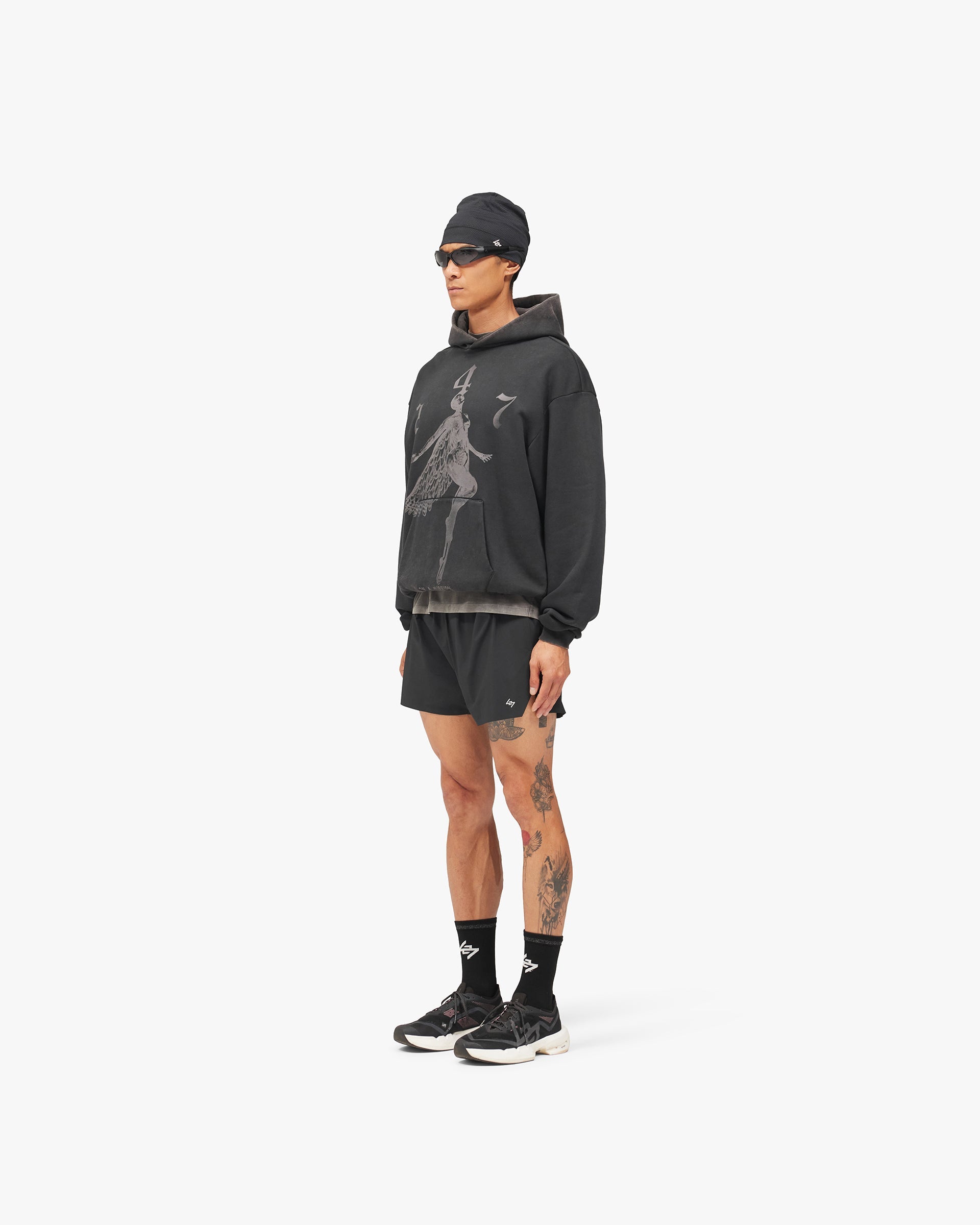 247 Fallen Angel Graphic Hoodie - Vintage Black