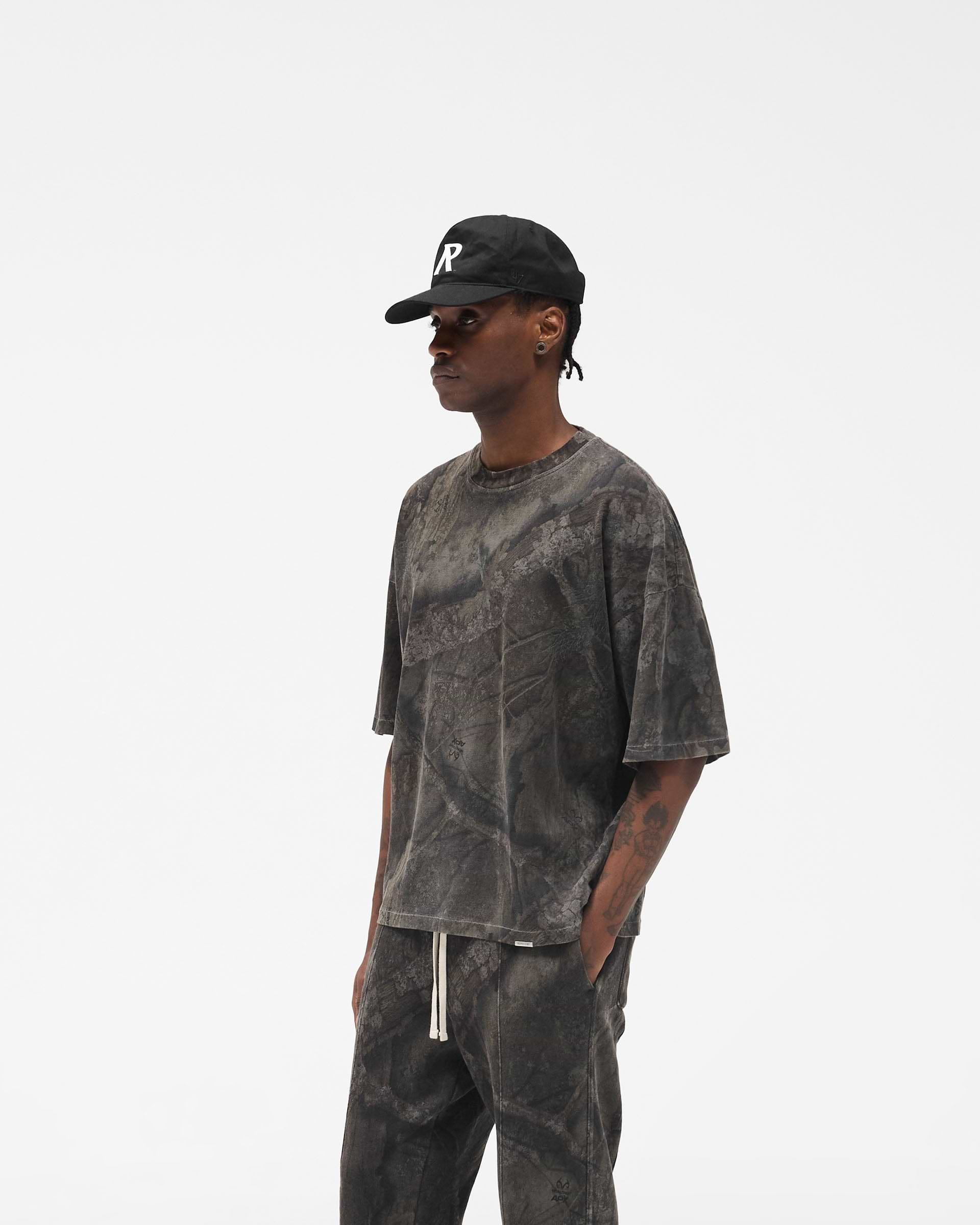 Initial Overdye Realtree® Boxy T-Shirt - Overdyed Black