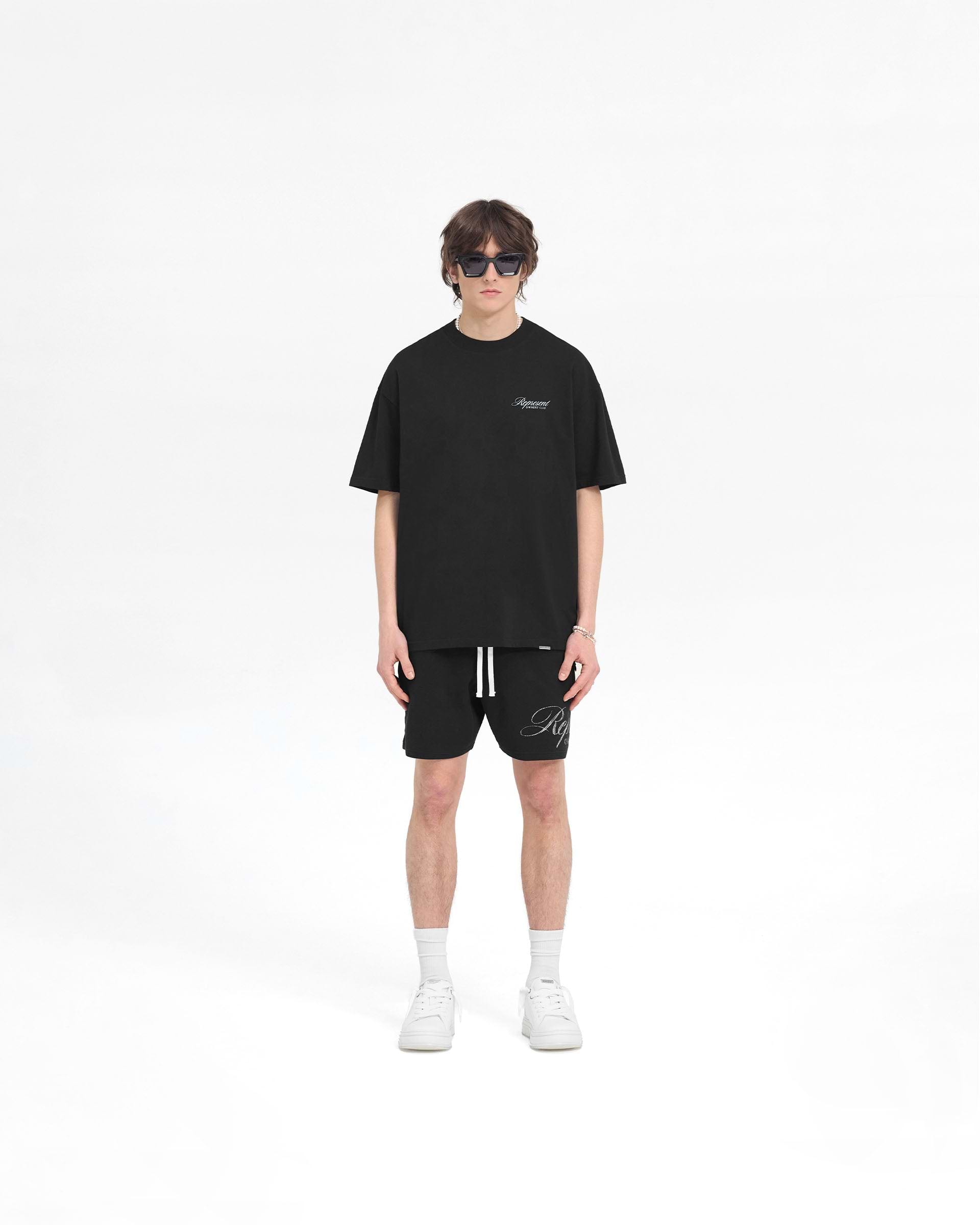 Represent Owners Club Script Mesh Shorts - Negro