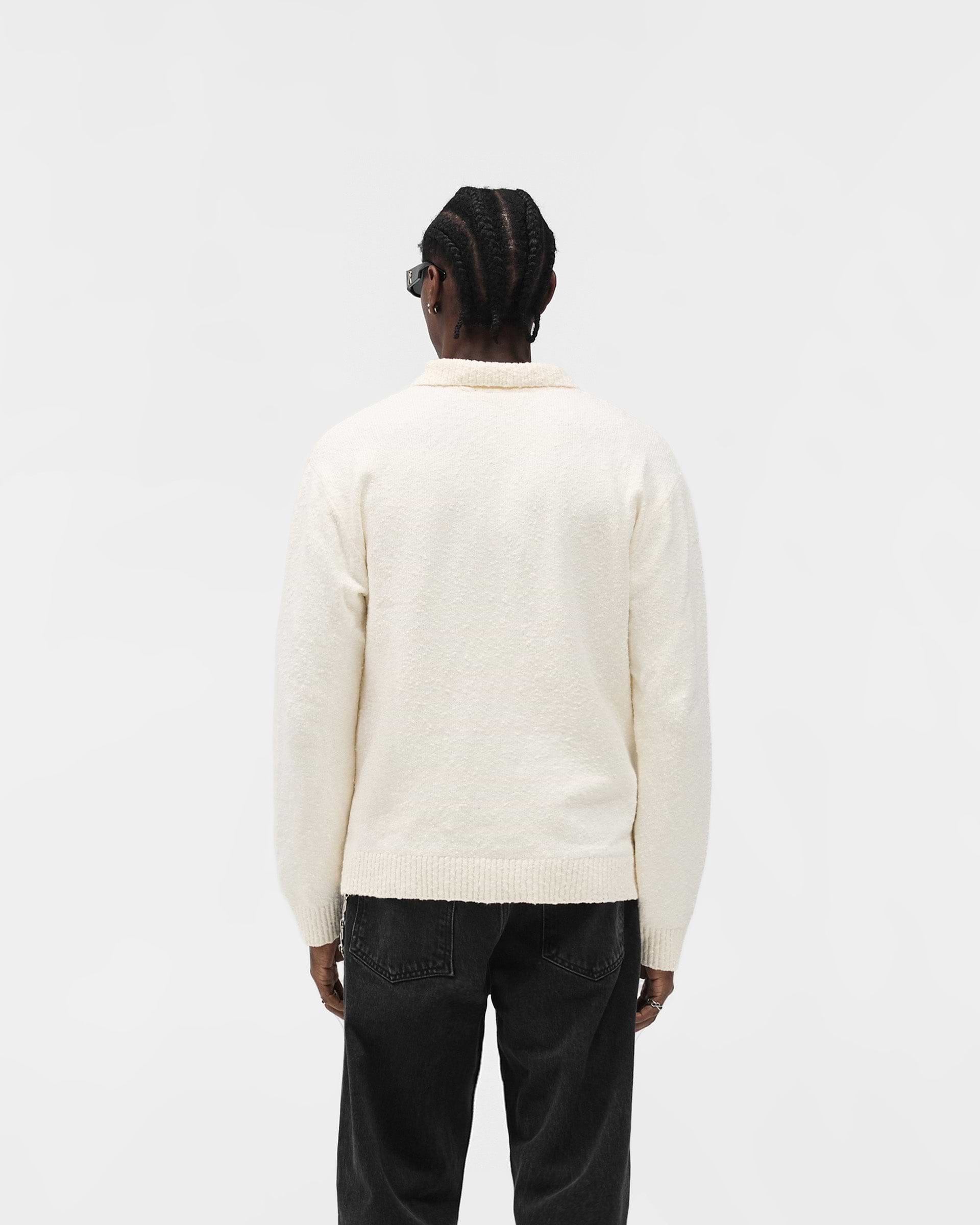 Knitted Polo - Aged White