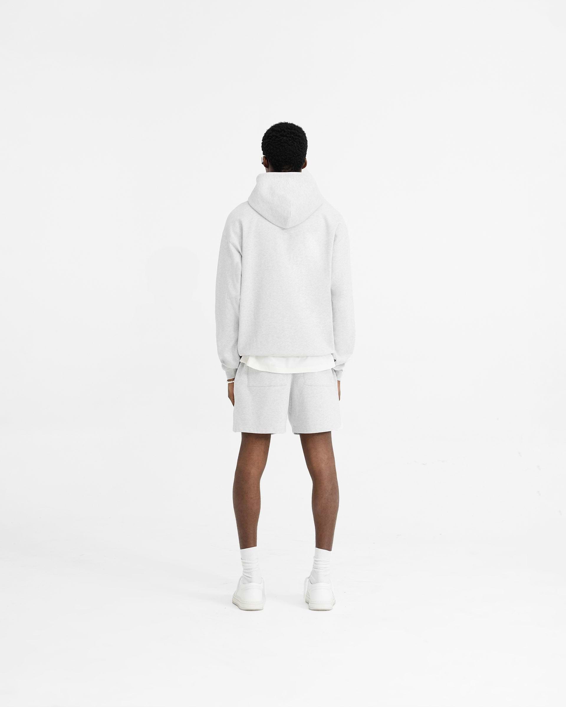 Initial Oversized Hoodie - Gris Jaspeado Hielo