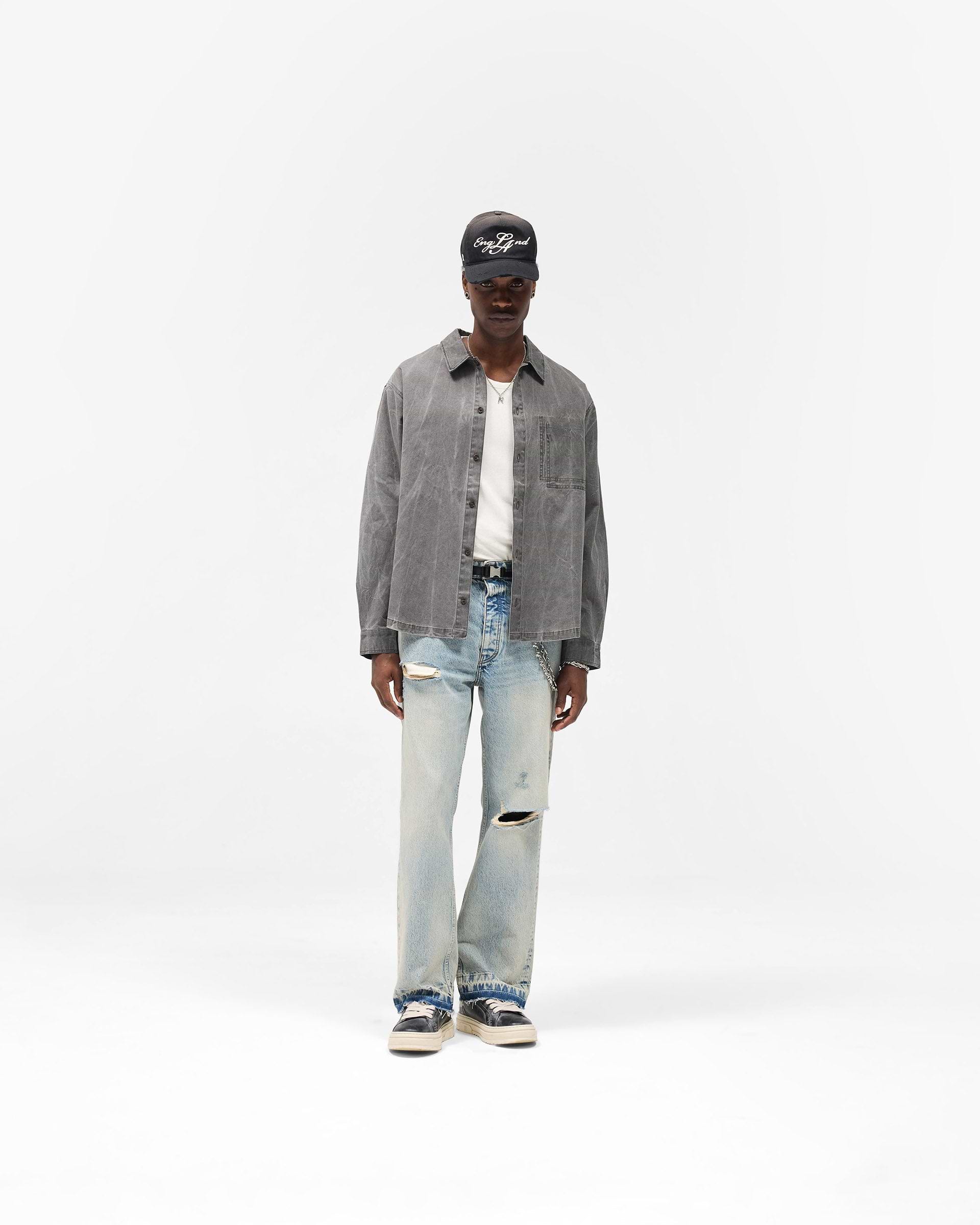 Washed Cotton Shirt - Jet Black