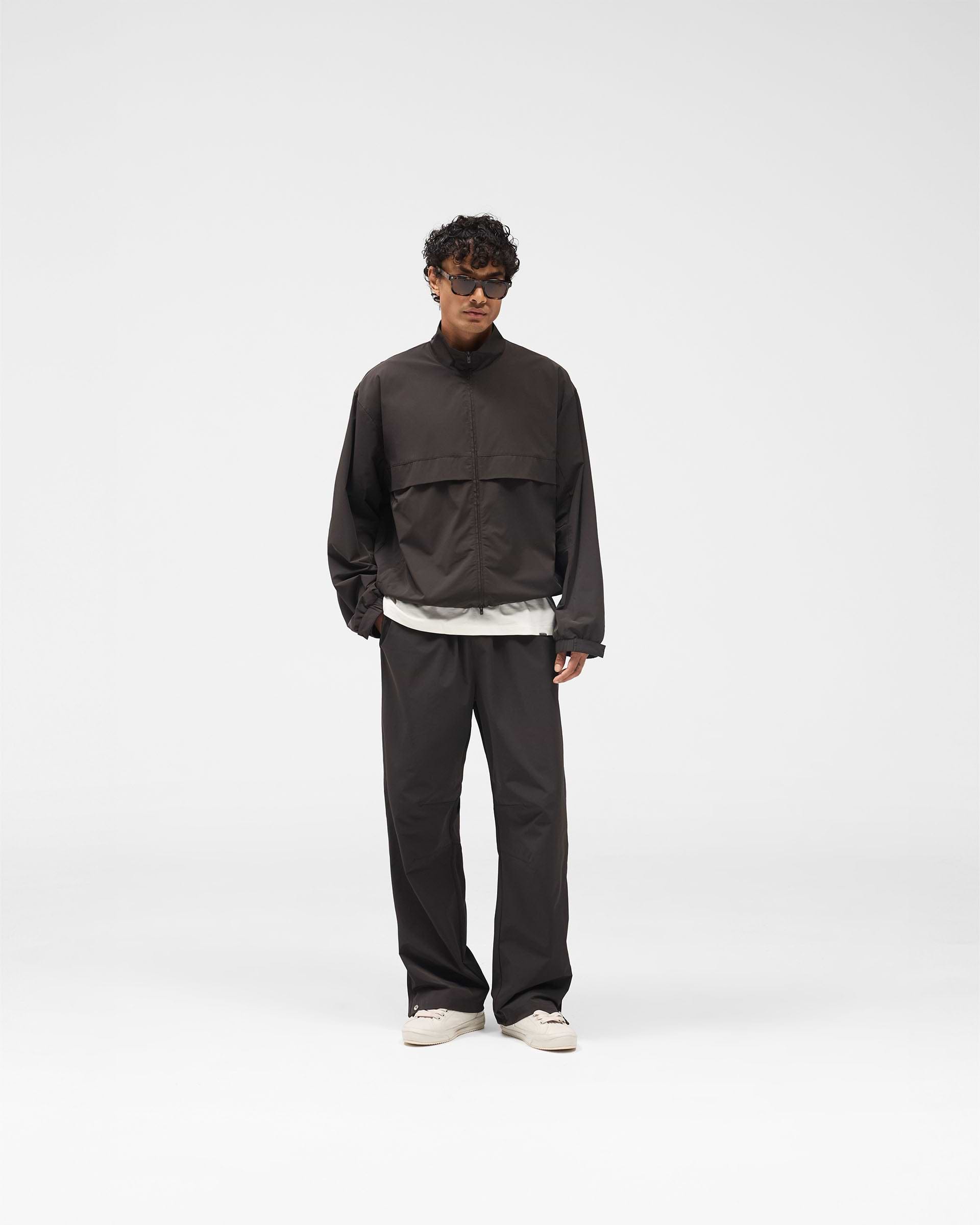Initial Nylon Track Jacket - Coffee
