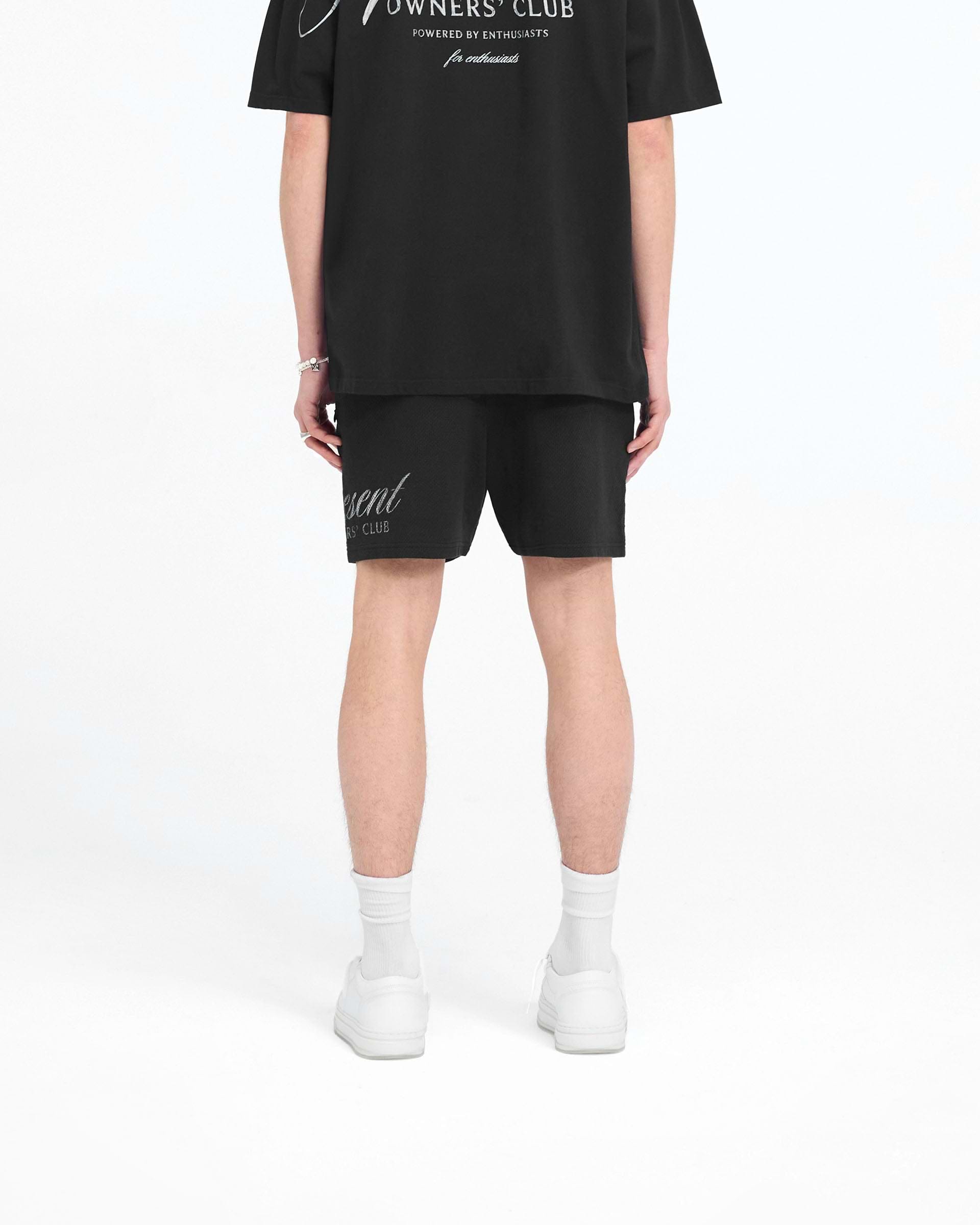 Represent Owners Club Script Mesh Shorts - Negro