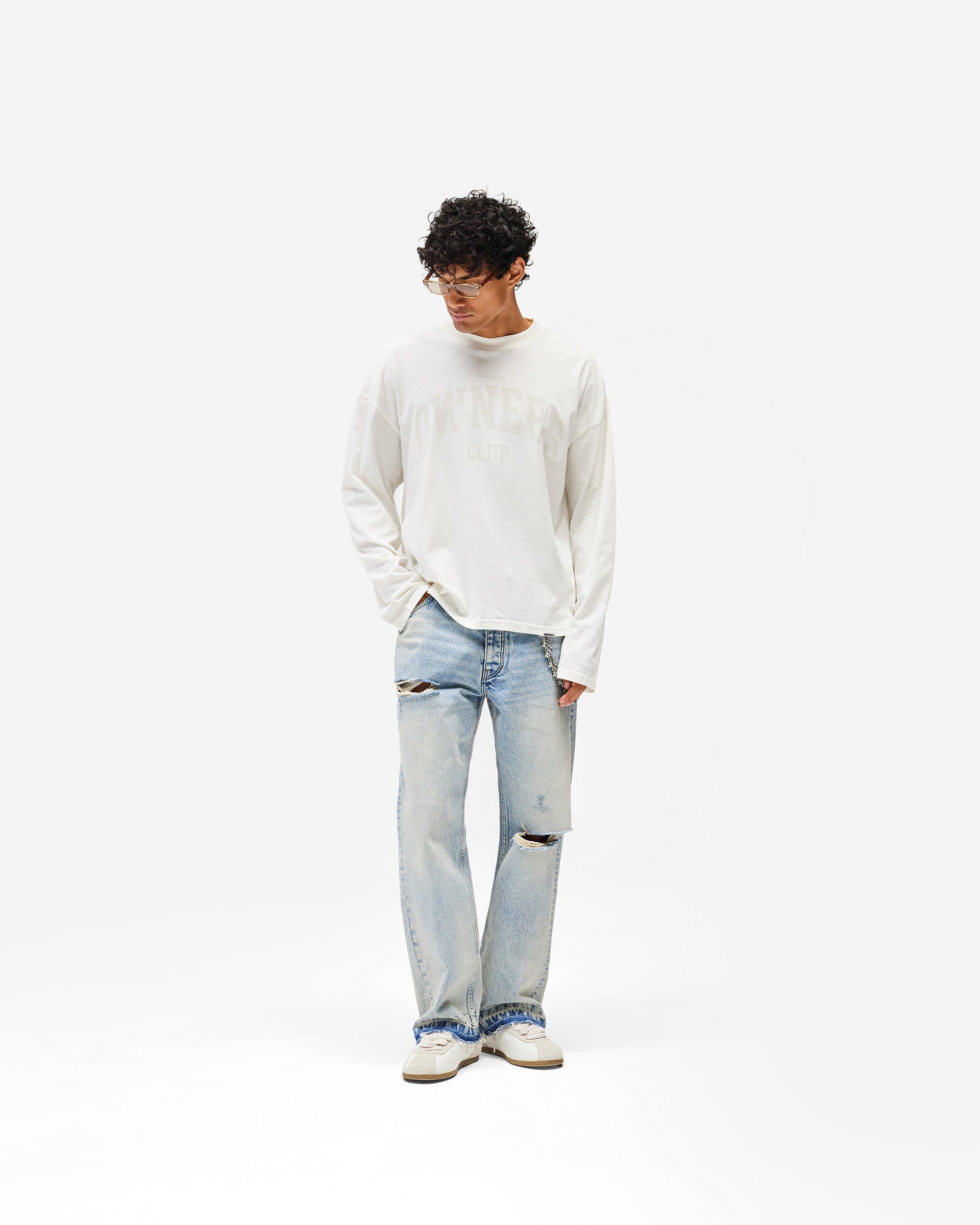 Represent Owners Club Long Sleeve T-Shirt - Chalk