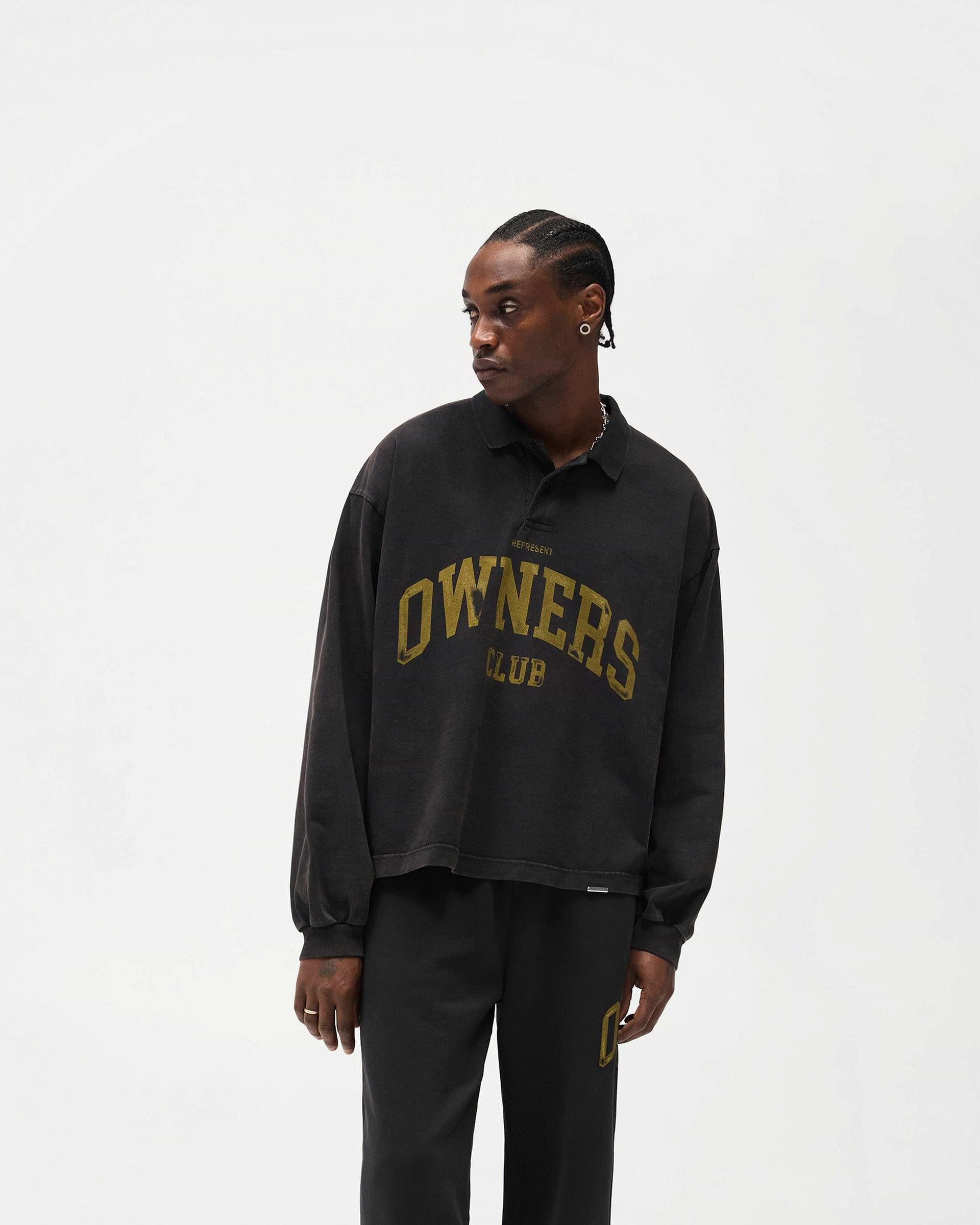 Represent Owners Club Rugby Polo - Faded Black
