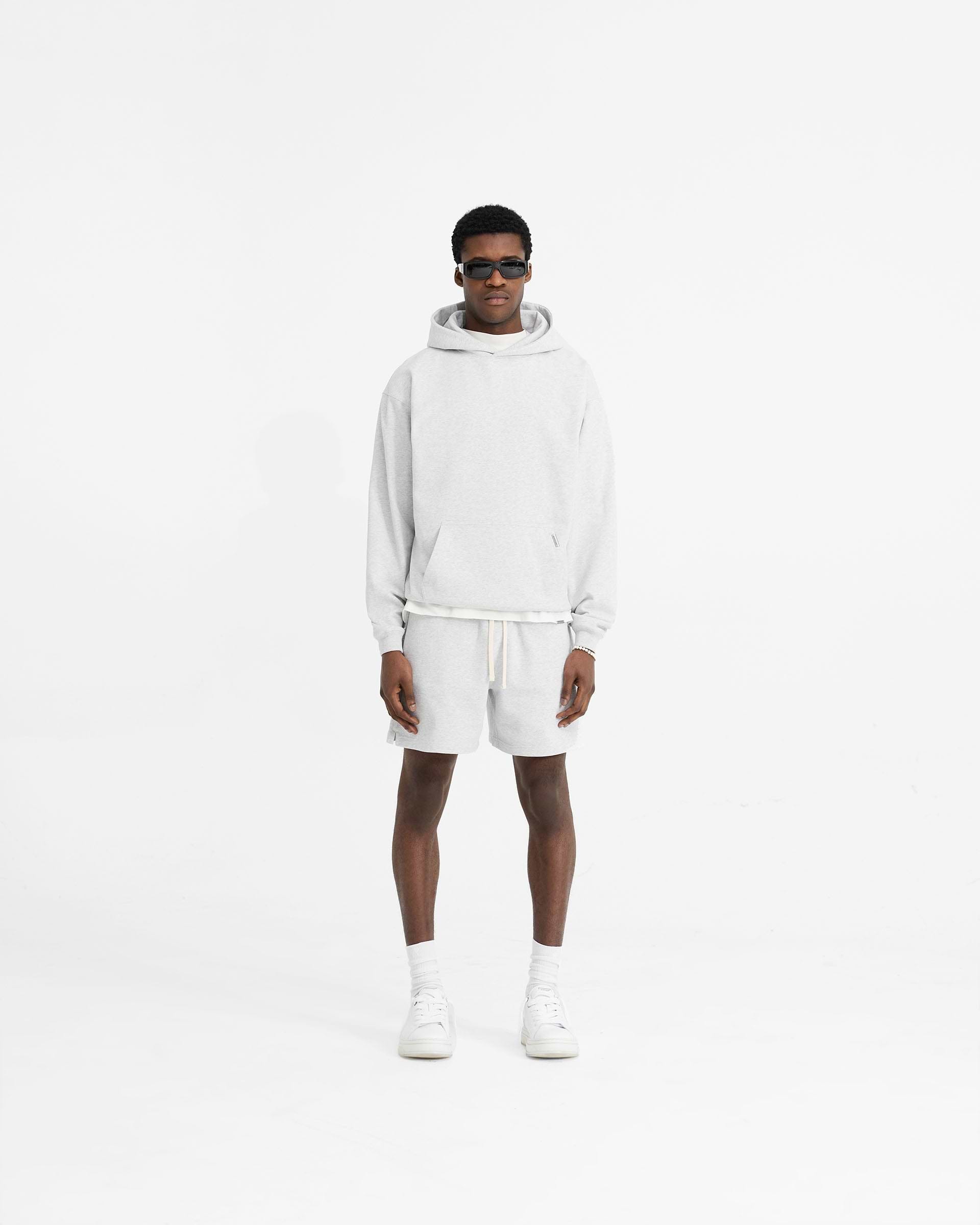 Initial Oversized Hoodie - Gris Jaspeado Hielo
