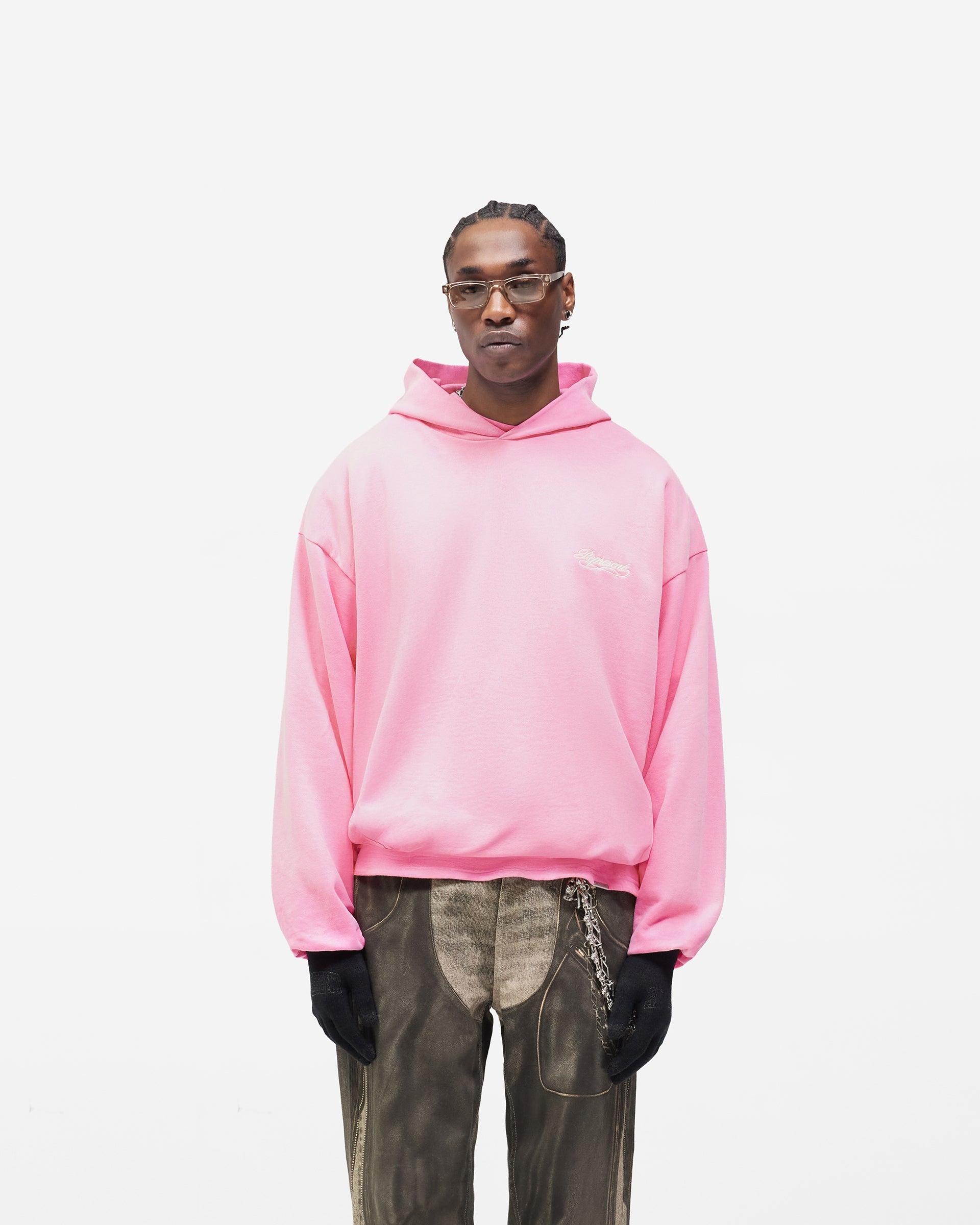 Dual Layer Script Hoodie - Candy