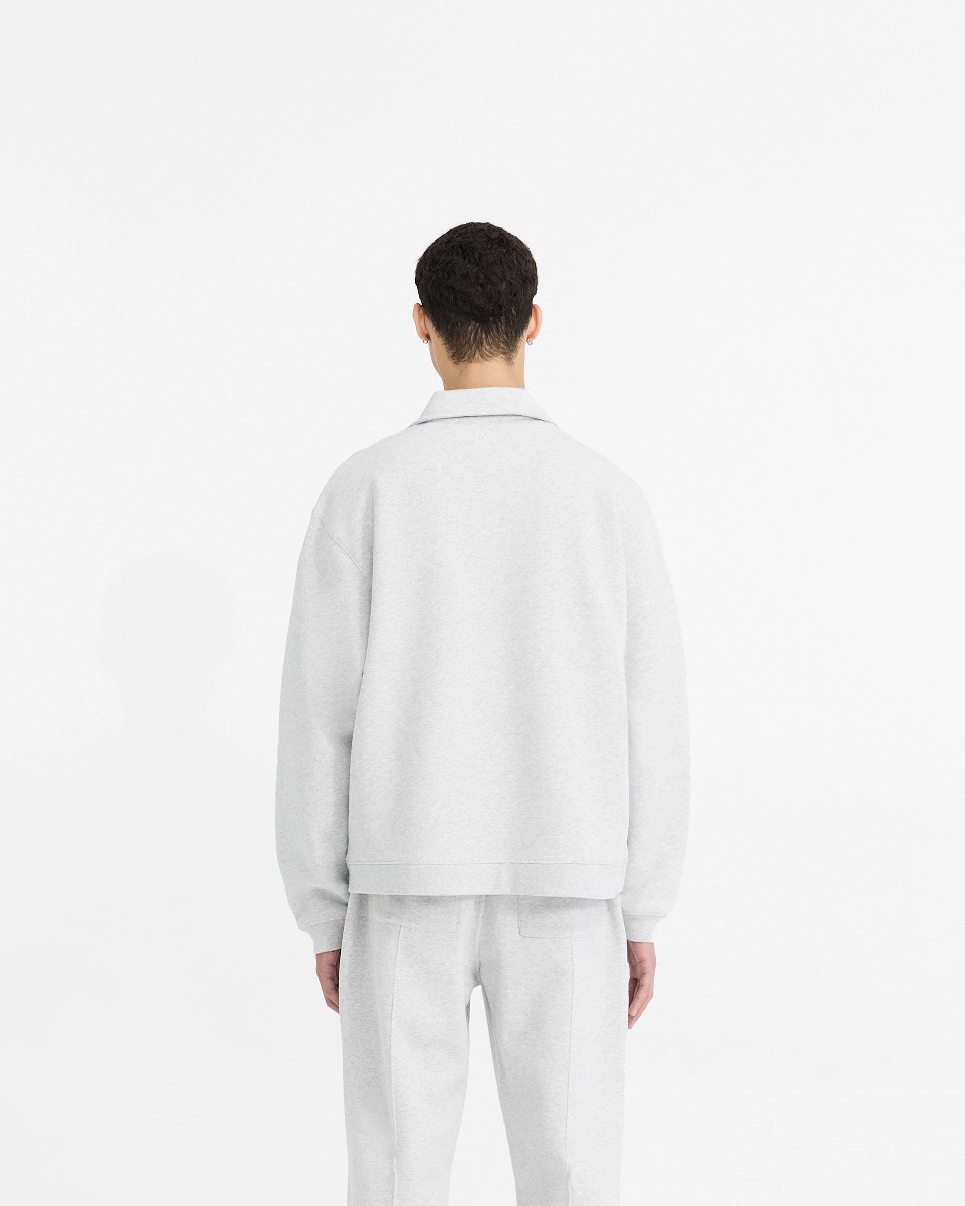 Initial Boxy Quarter Zip - Jet Black