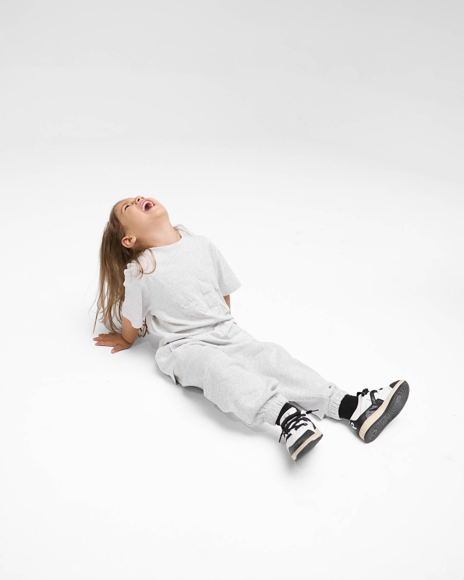 Mini Rep Applique Sweatpants - Gris Jaspeado
