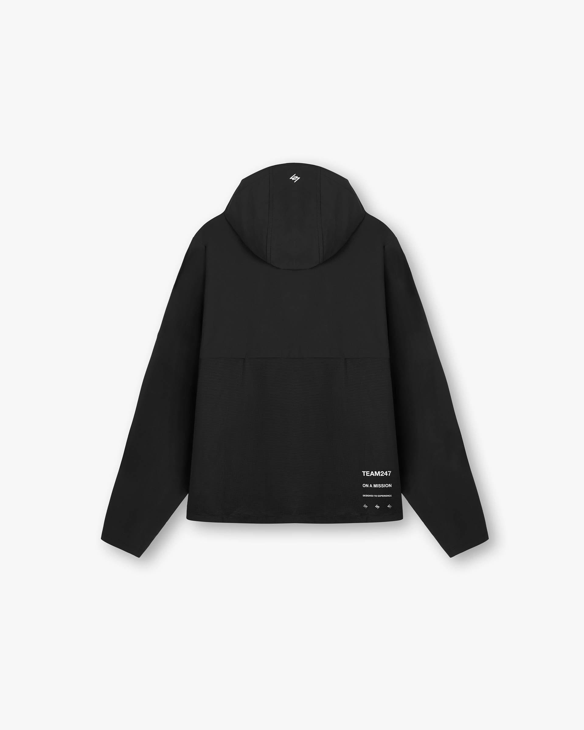 247 Hooded Quarter Zip - Black