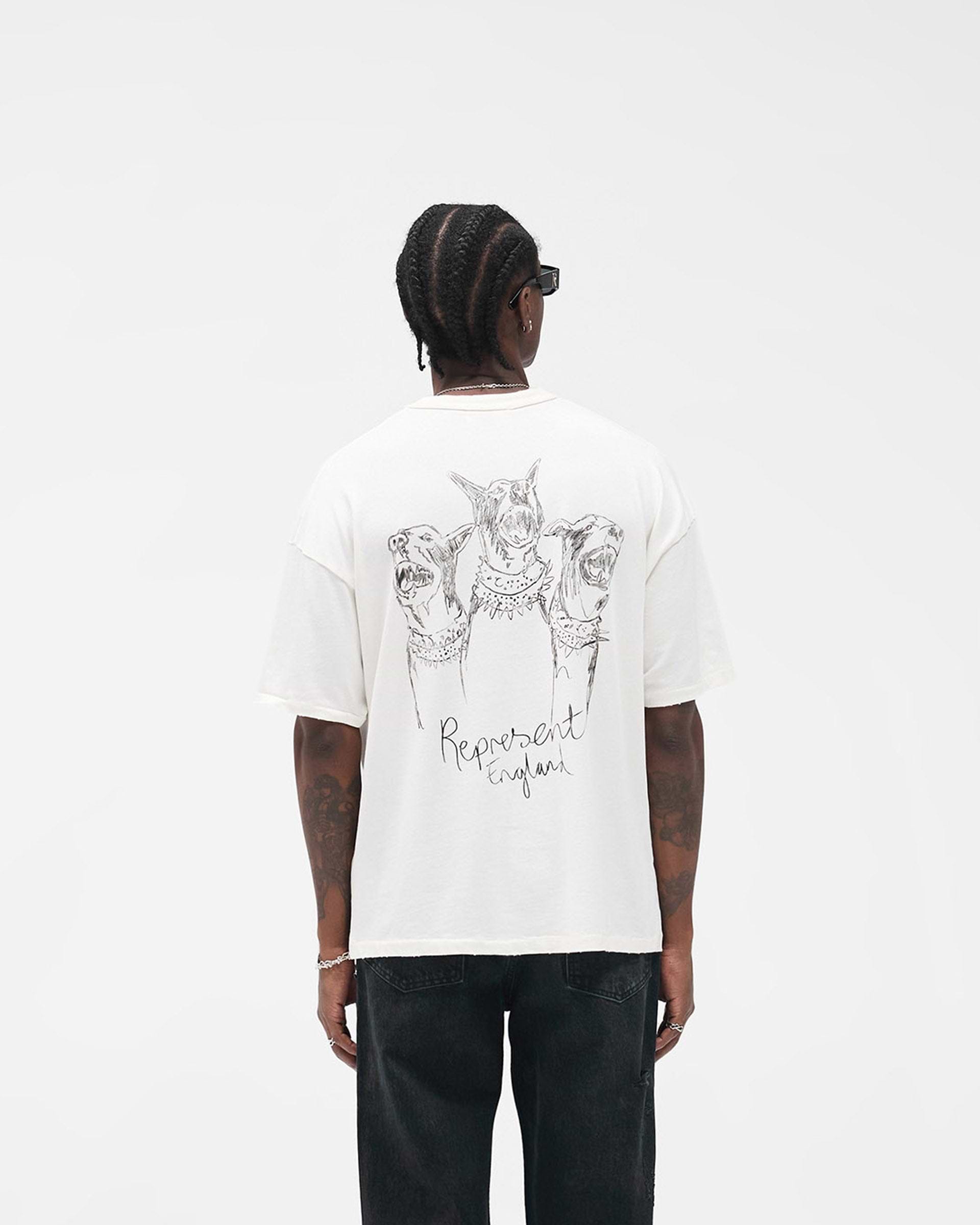 Hand Drawn Thoroughbred T-Shirt - Flat White