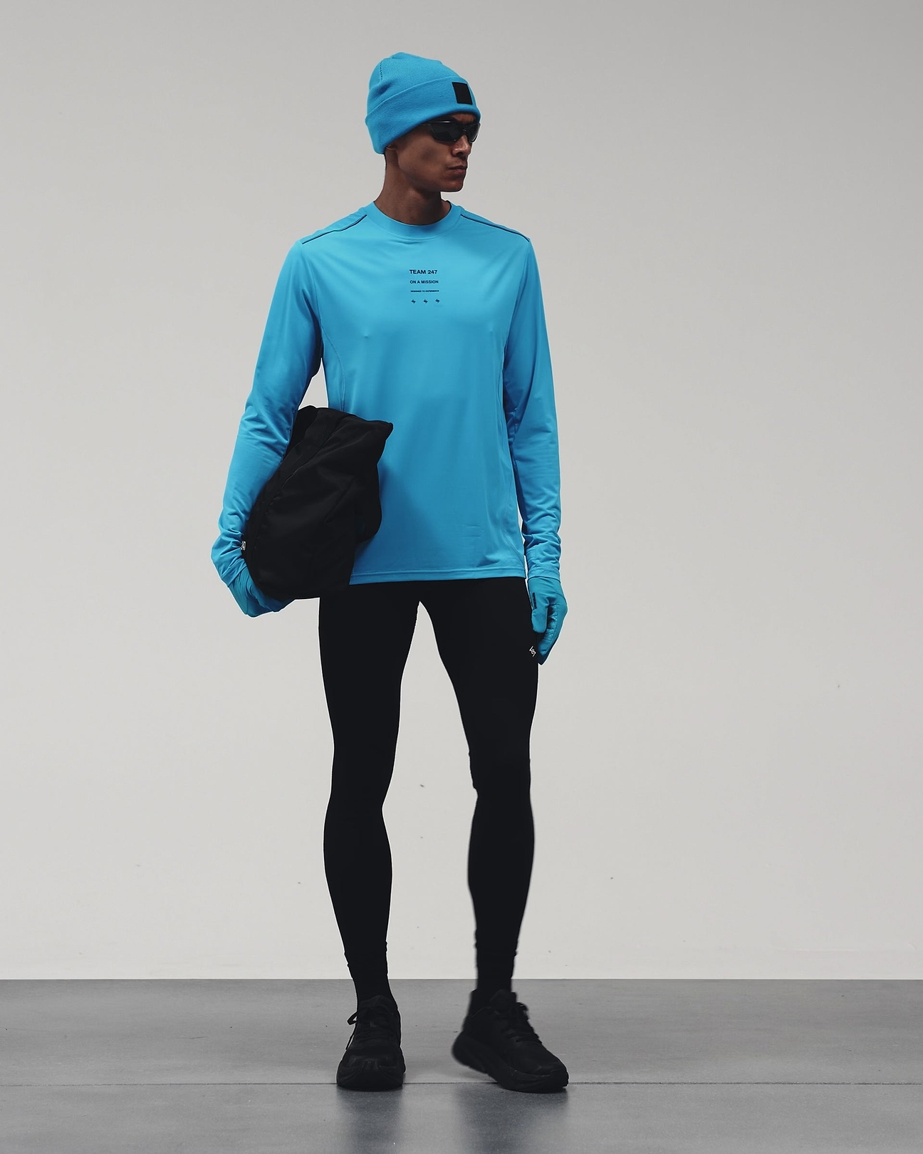 247 Trail T-shirt Blue | Gym & Running Long sleeve | REPRESENT