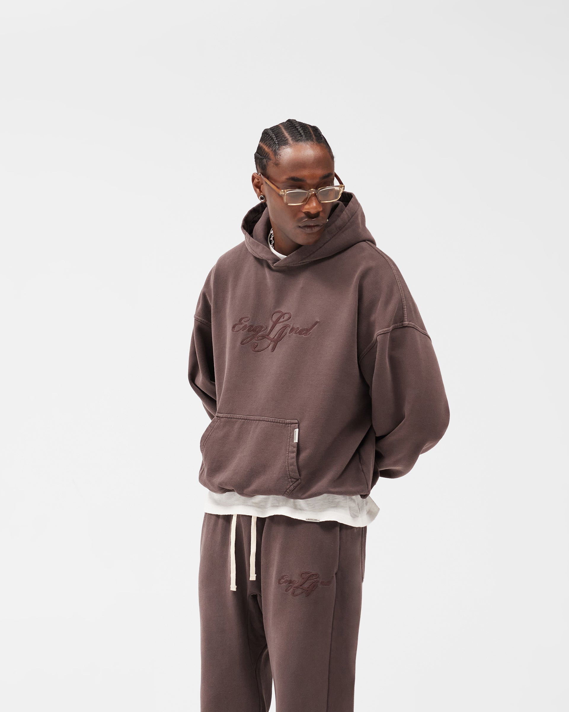 EngLAnd Hoodie - Washed Brown