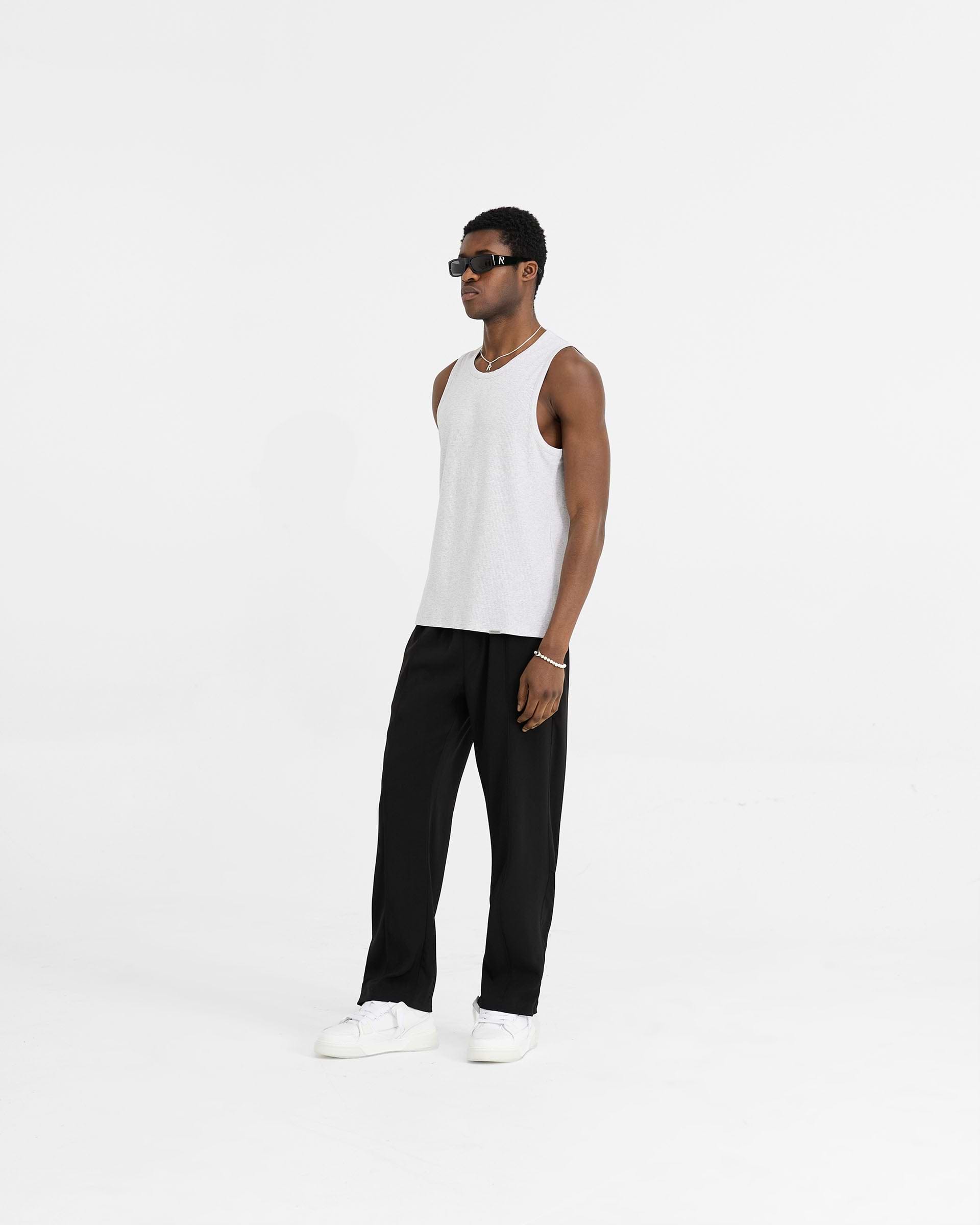 Initial Rib Vest - Gris Hielo Jaspeado