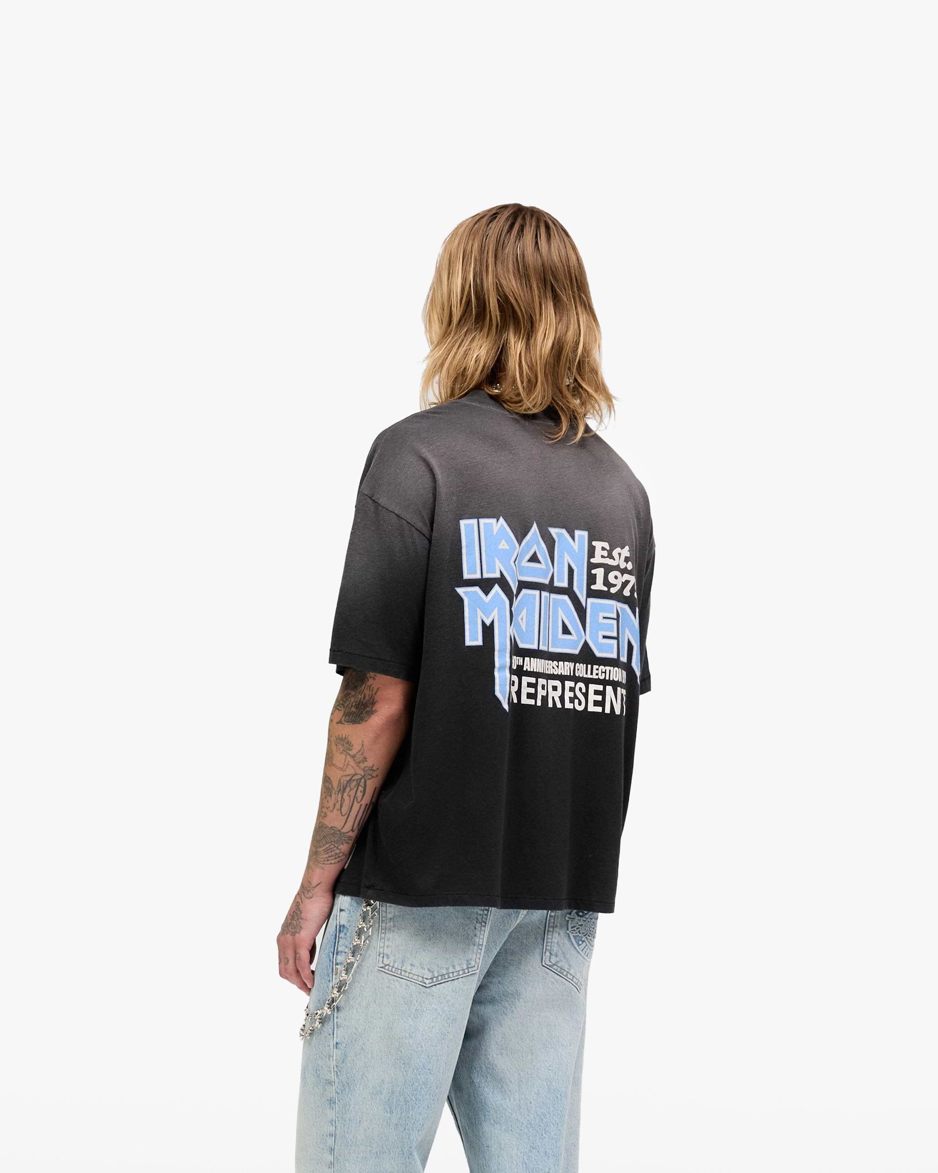 Represent X Iron Maiden Aniversario T-Shirt - Negro Manchado