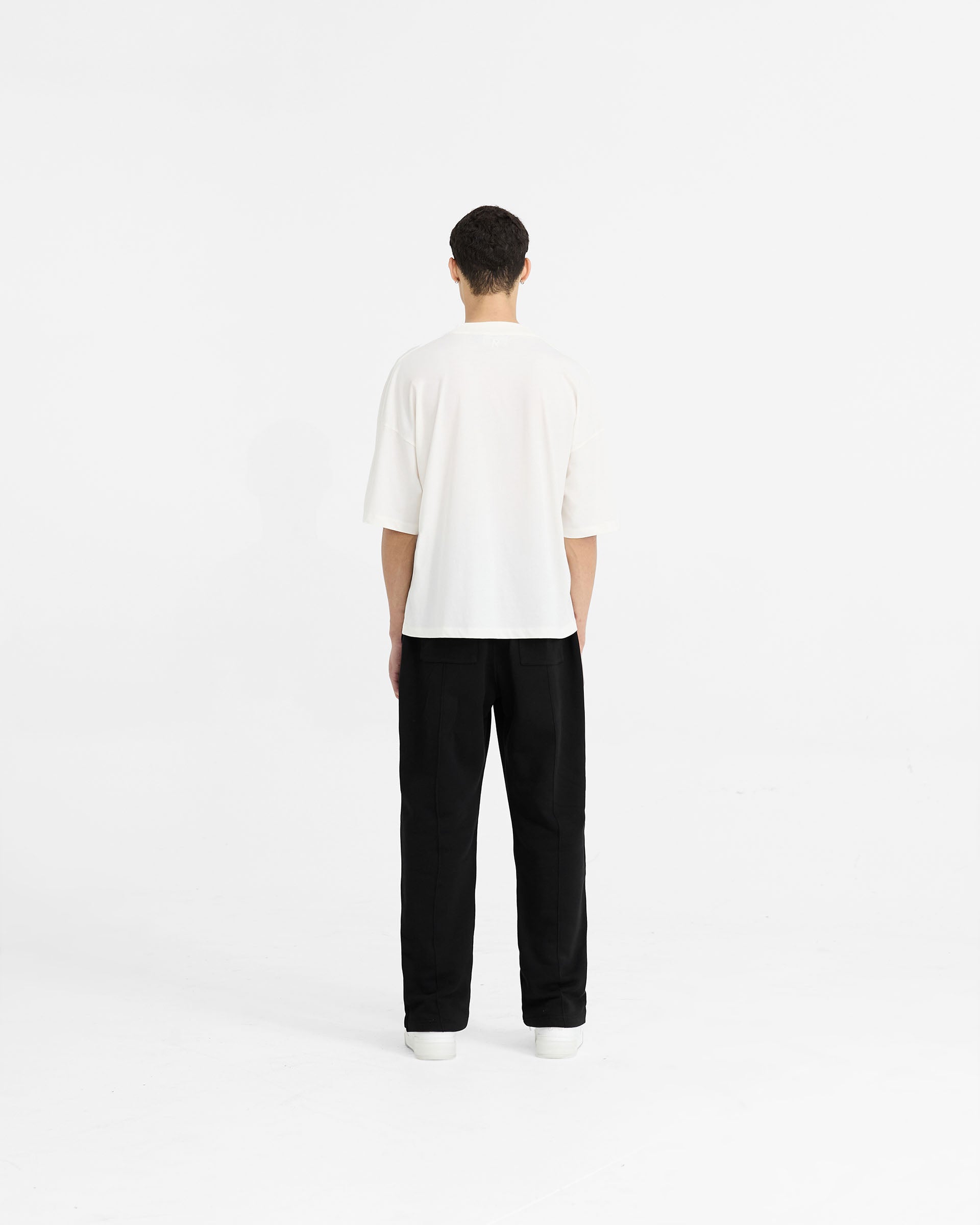 Initial Straight Leg Sweatpants - Jet Black