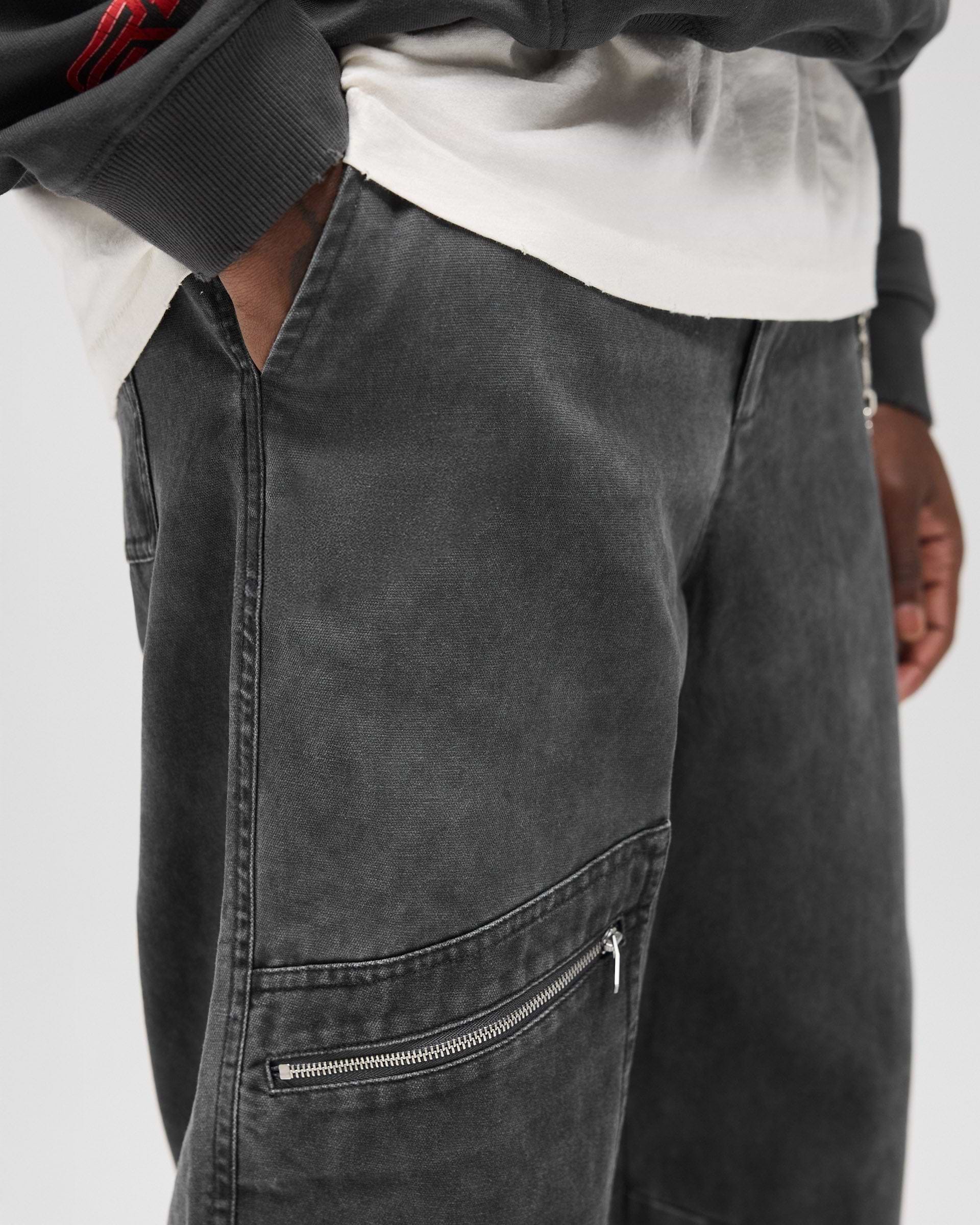 Cotton Workwear Pant - Washed Black