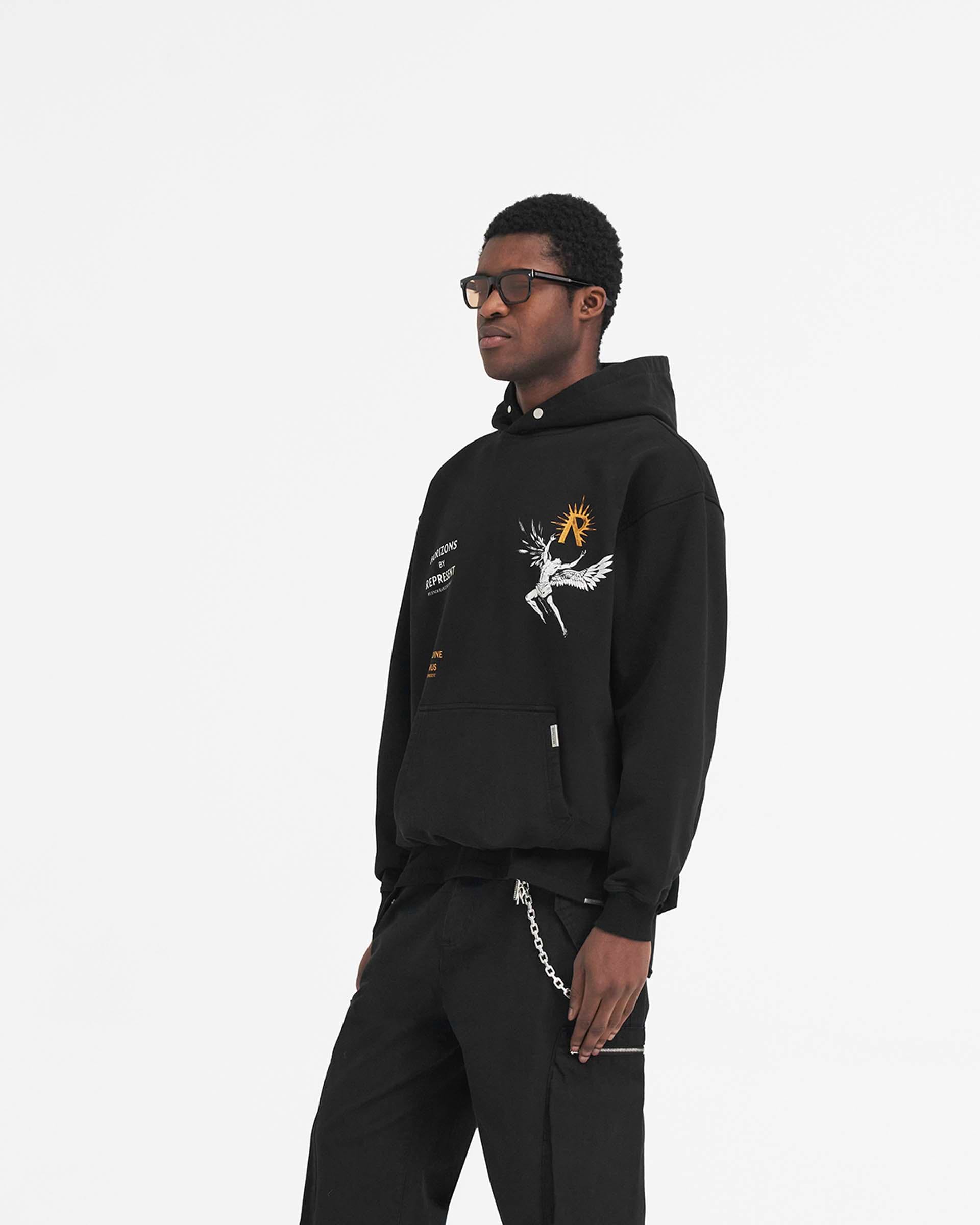 Sweat à capuche Icare - Noir de jais