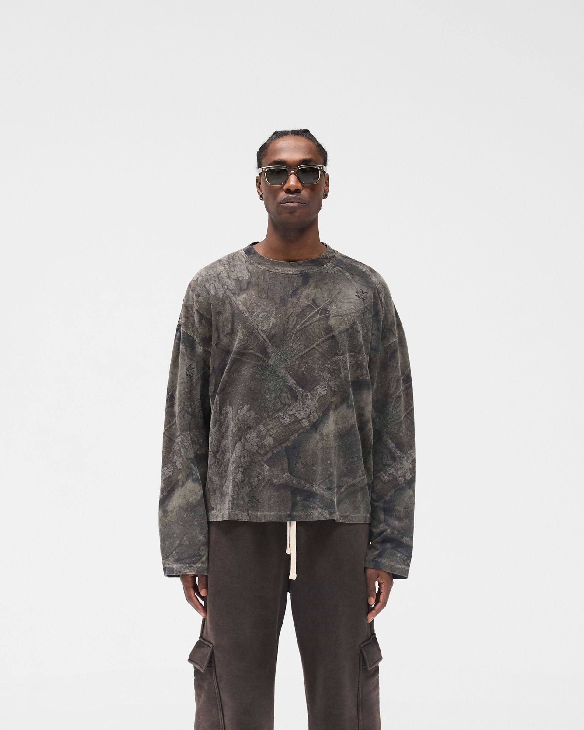 Initial Overdye Realtree® Long Sleeve T-Shirt - Overdyed Black