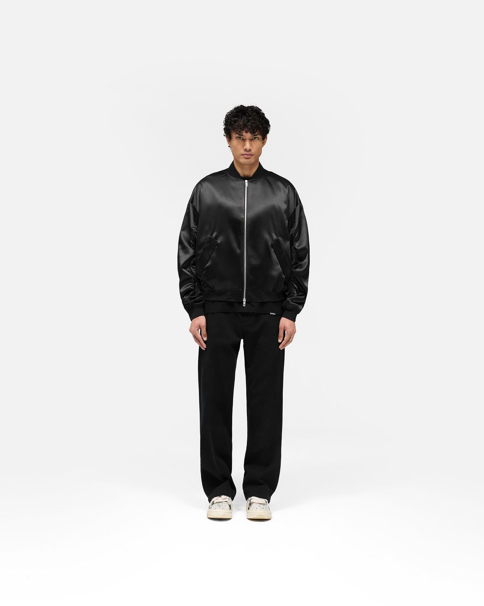 Satin Bomber - Noir