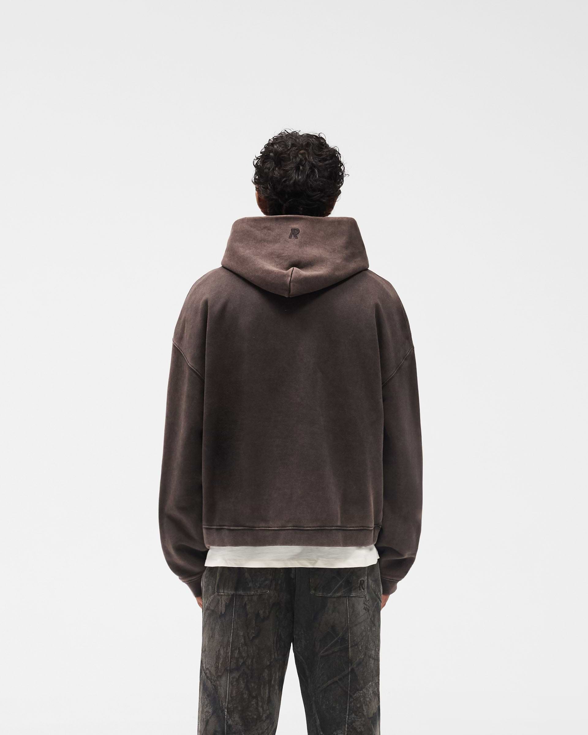 Initial Boxy Hoodie - Coffee