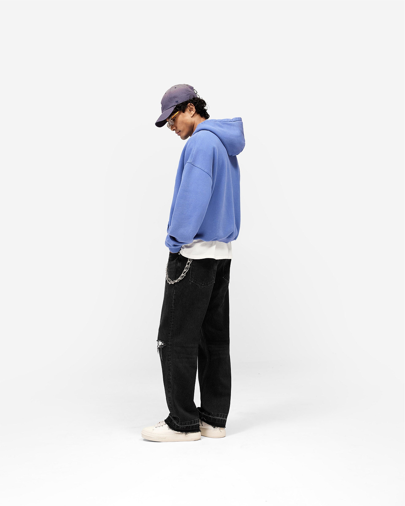 Pegasus Zip Through Hoodie Indigo | Cotton Hoodies | REPRESENT