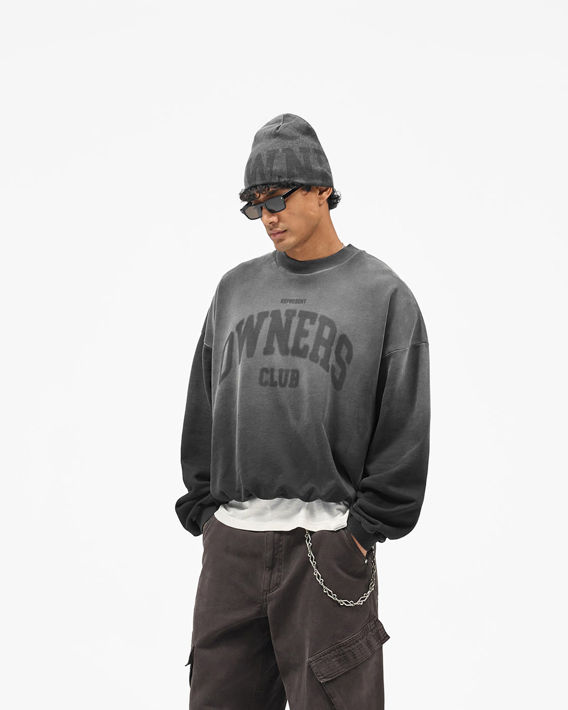Represent Owners Club Sweatshirt - Weathered Black