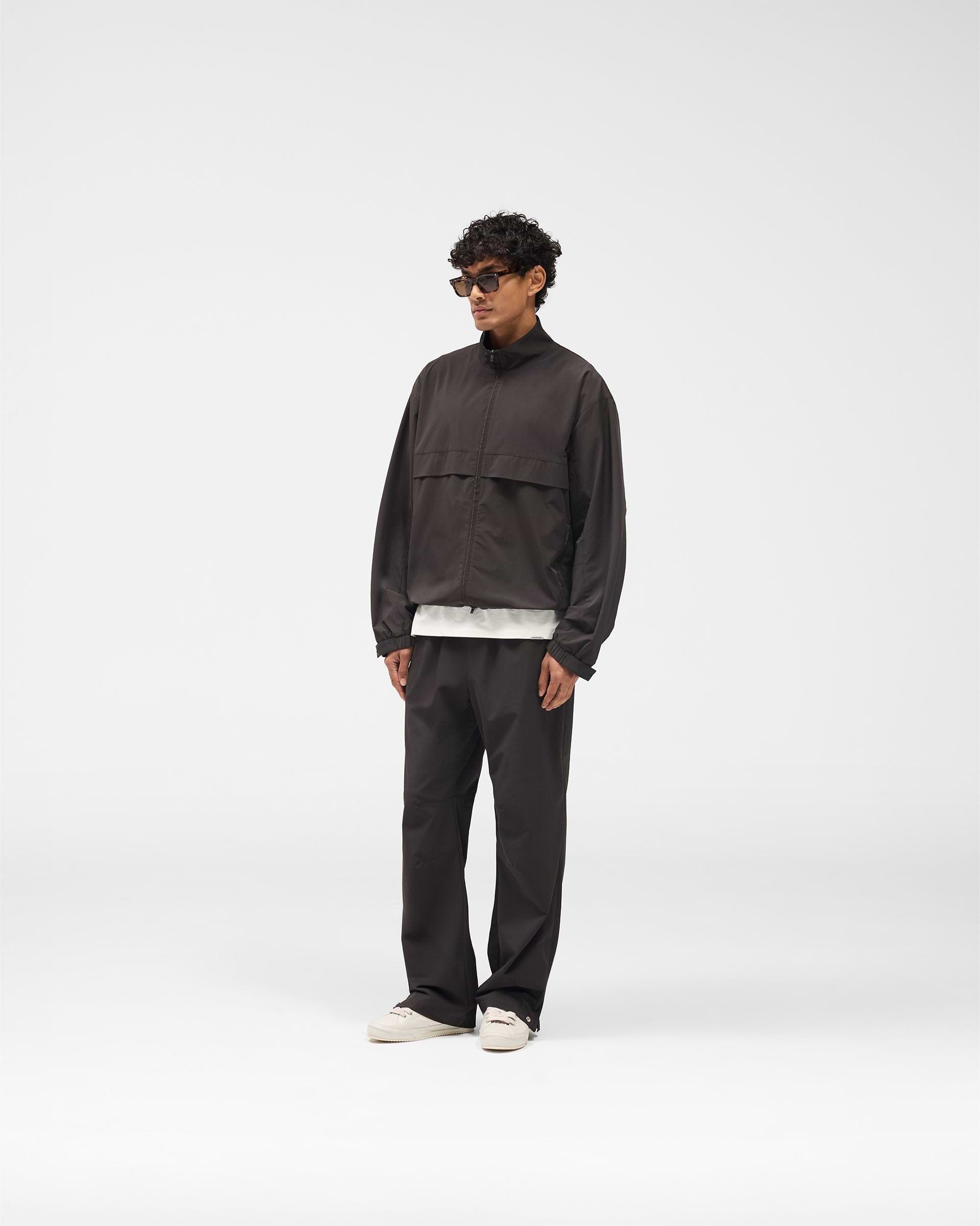 Initial Nylon Track Jacket - Coffee
