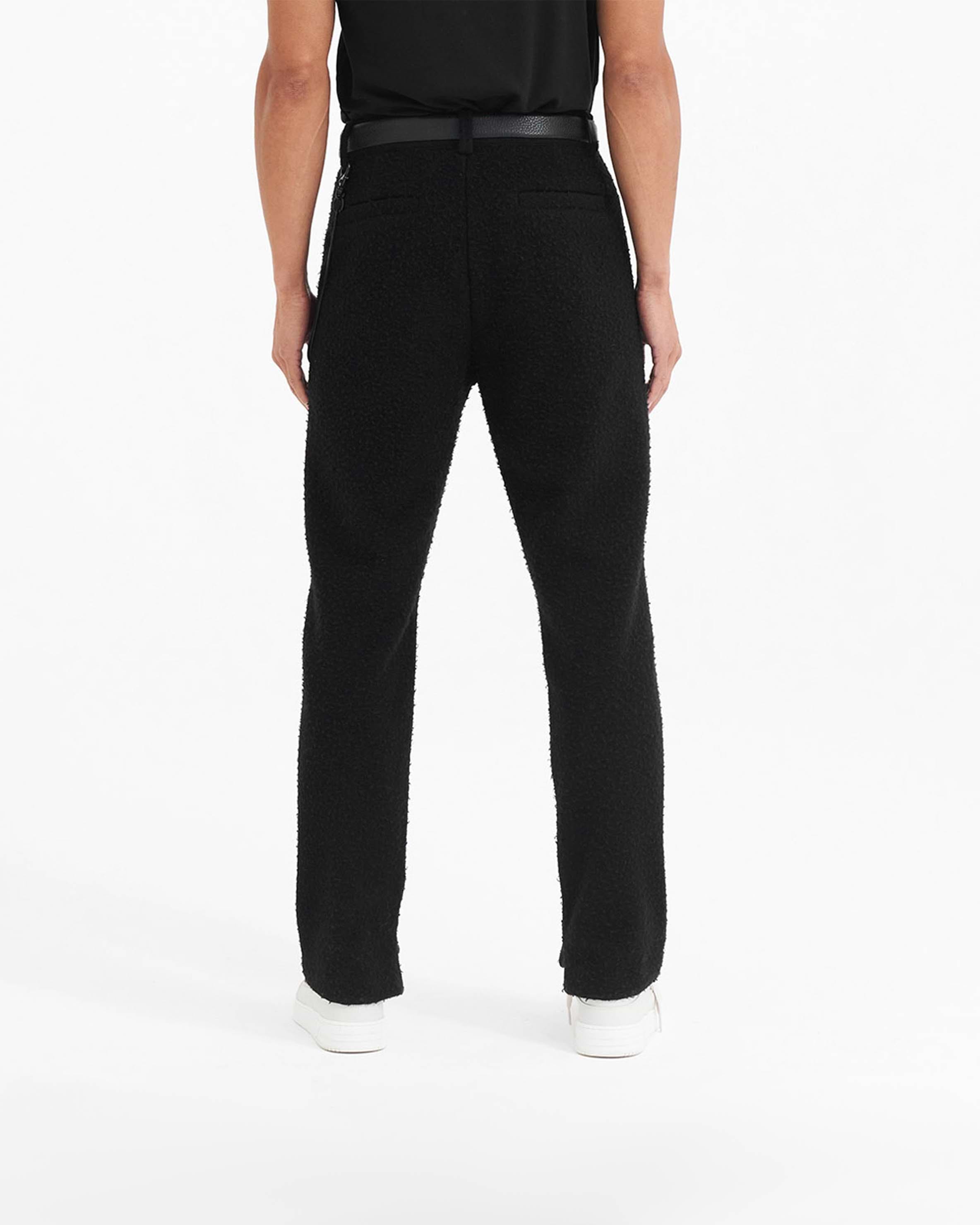 Textured Wool Tailored Pant - Schwarz