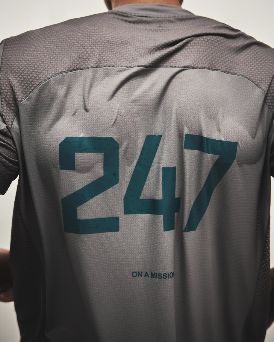 247 Numbers T-Shirt - Graphite Grey | REPRESENT