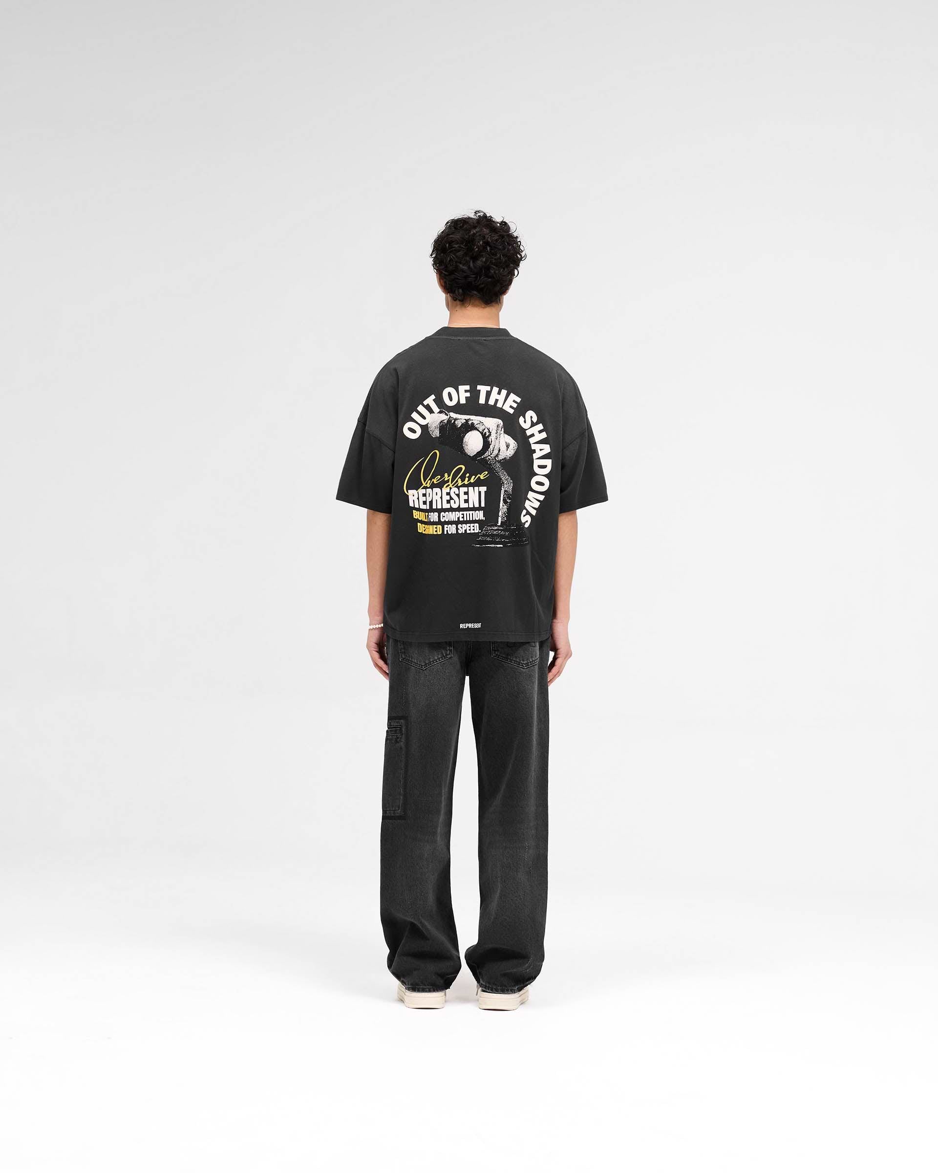 Out Of The Shadows T-Shirt - Stained Black