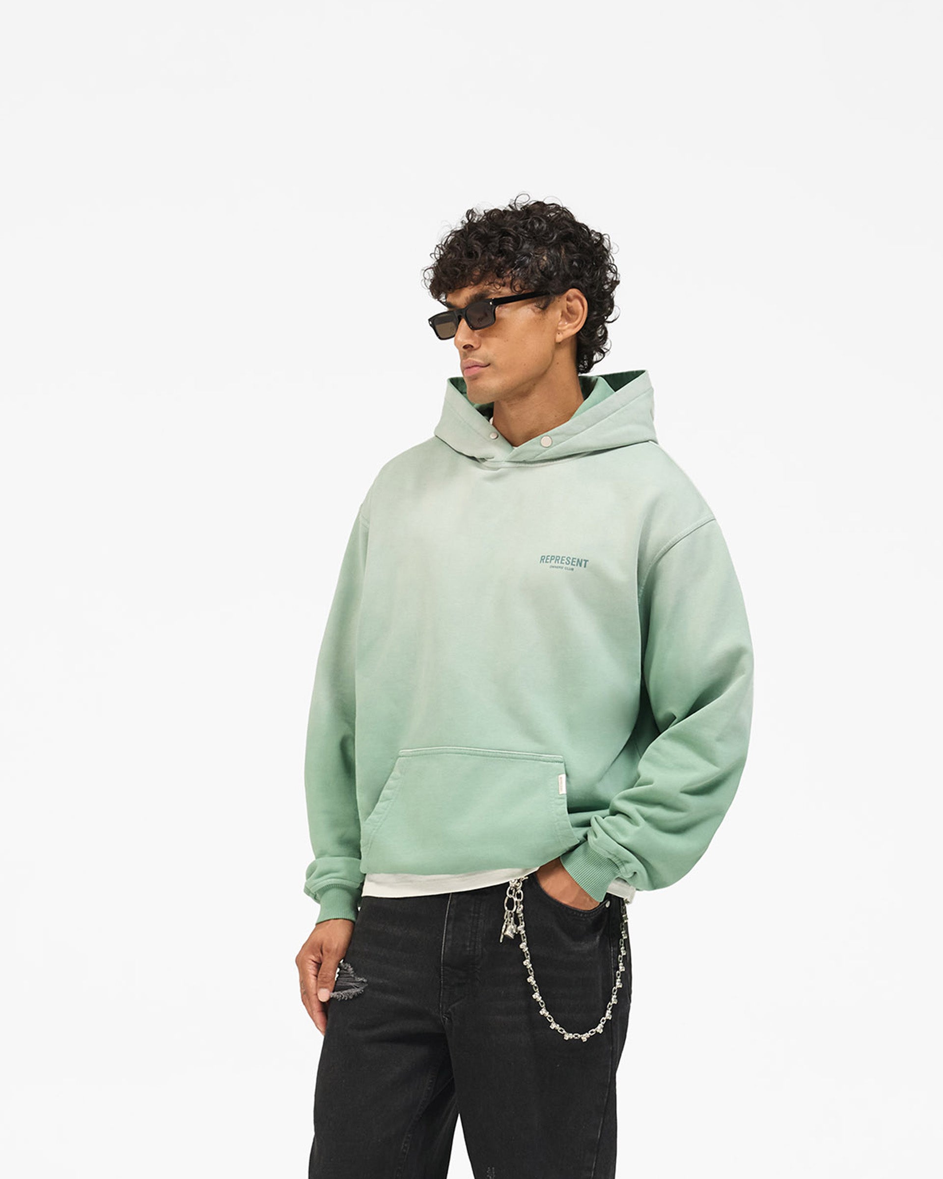 Represent Owners Club Hoodie - Washed Aloe