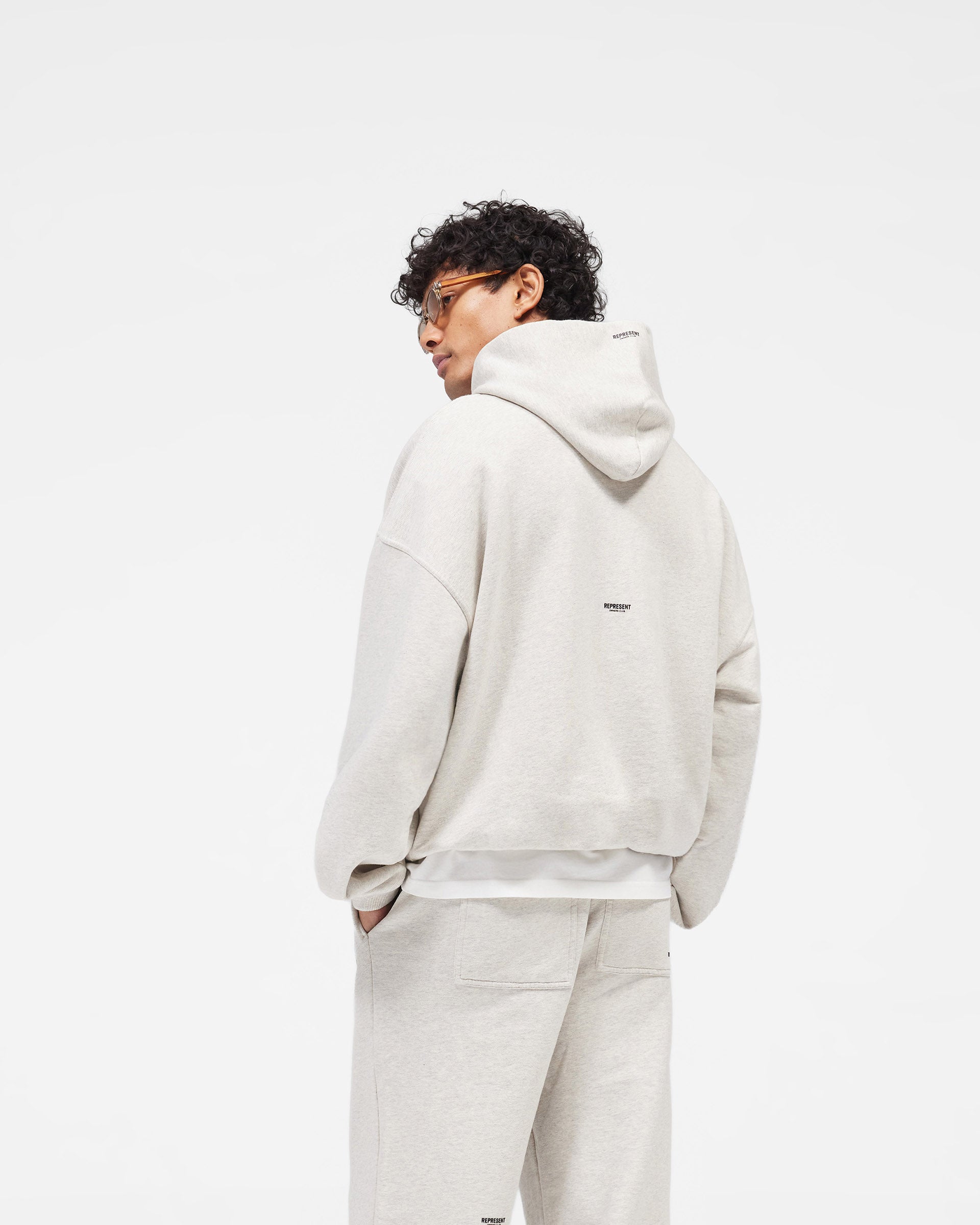 Micro Owners Club Hoodie - Cream Marl