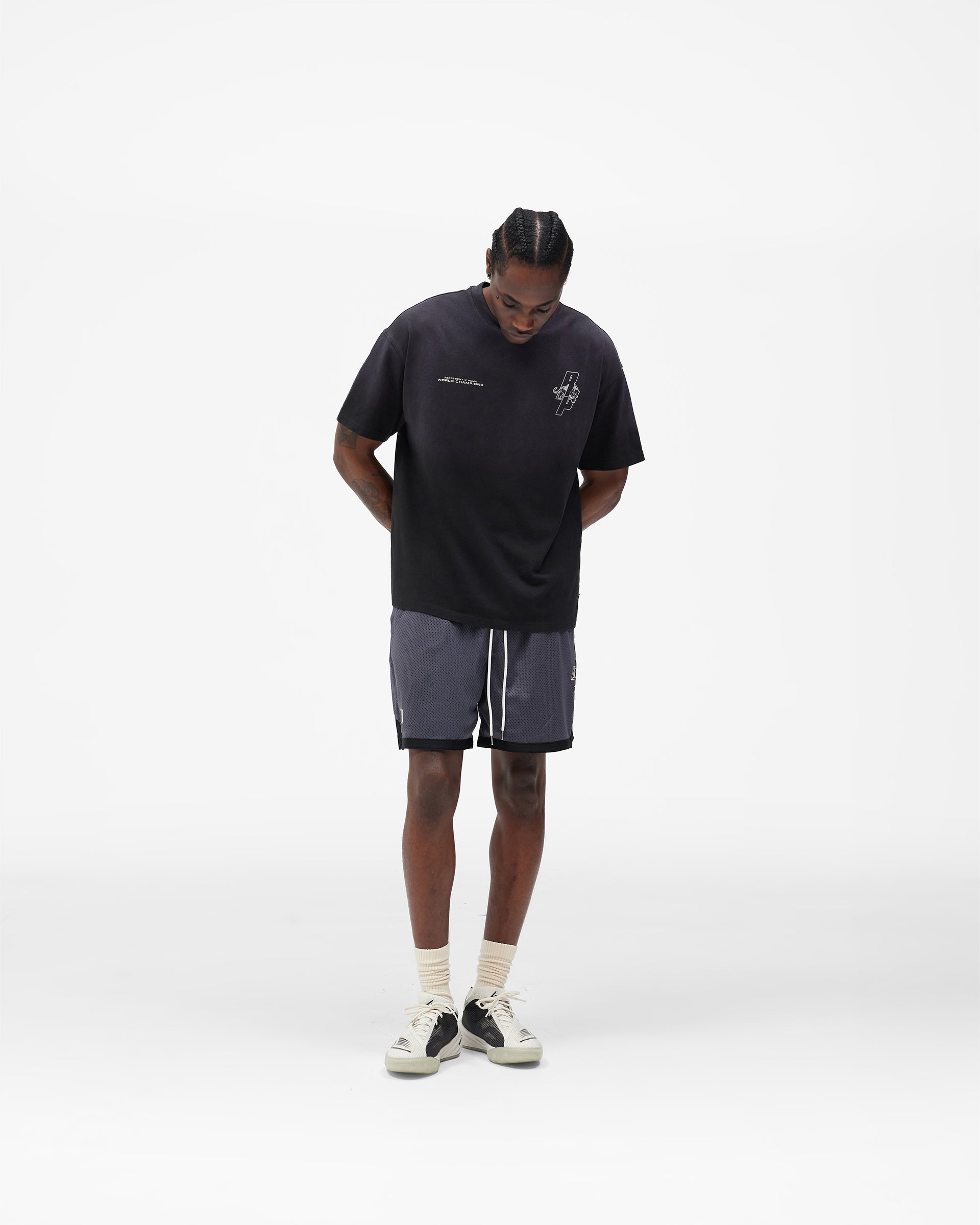 Represent X Puma Shorts - Galactic Grey