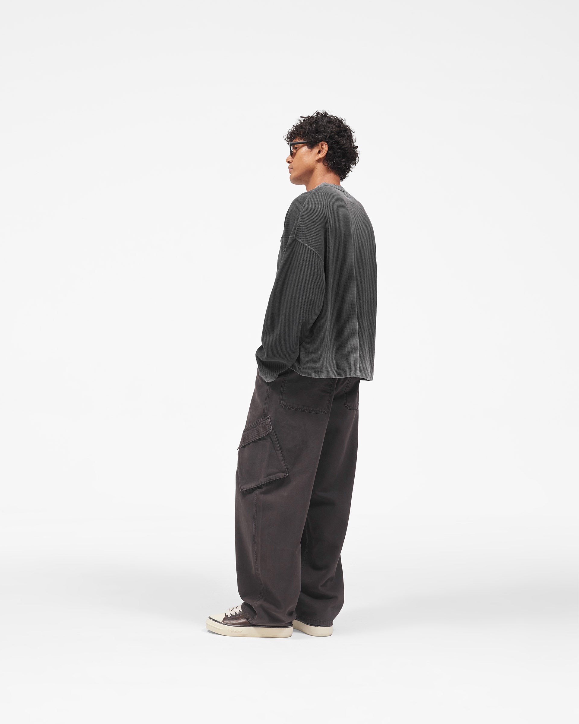 Heavyweight Henley Sweater - Vintage Black