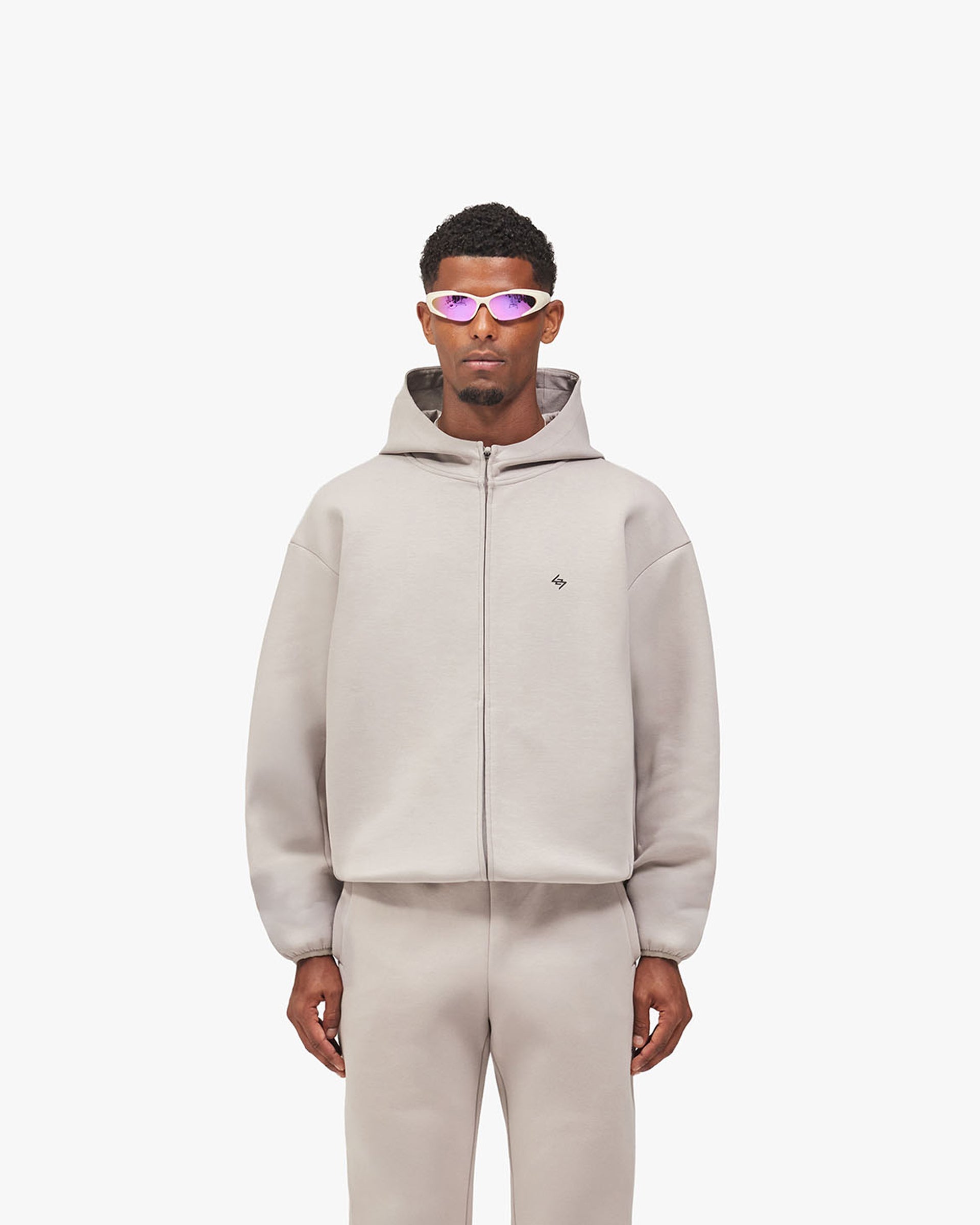247 Form Zip Hoodie - Ash Grey