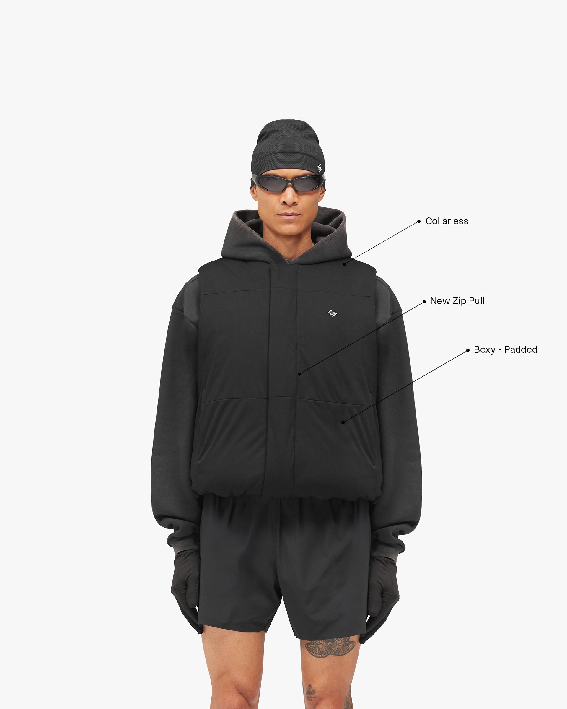 247 Power Shield™  Padded Gilet - Jet Black