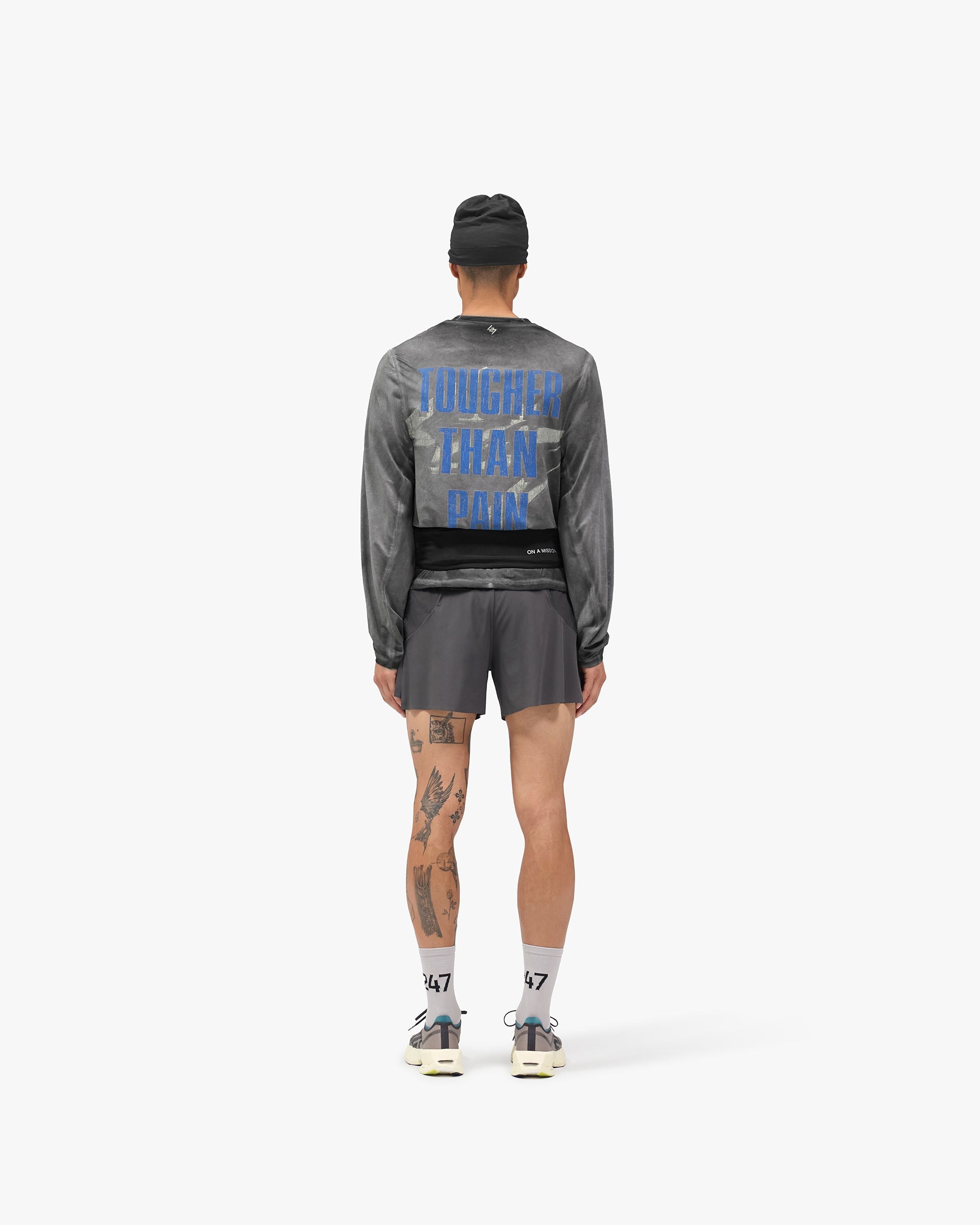 247 Race Short - Washed Grey